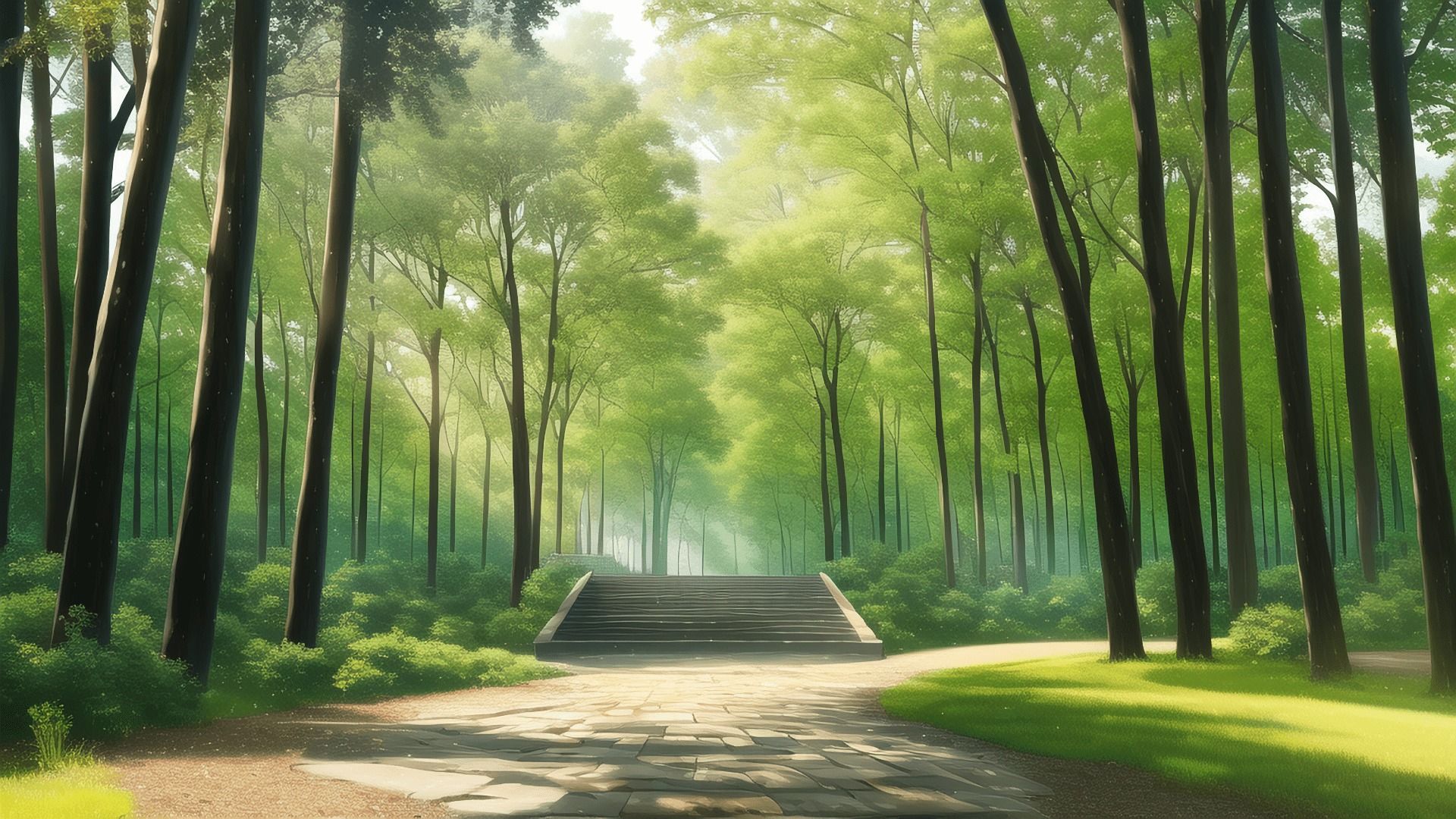 【アニメ調の自然系背景】著作権フリーの高解像度画像（100枚）のサンプル画像 6