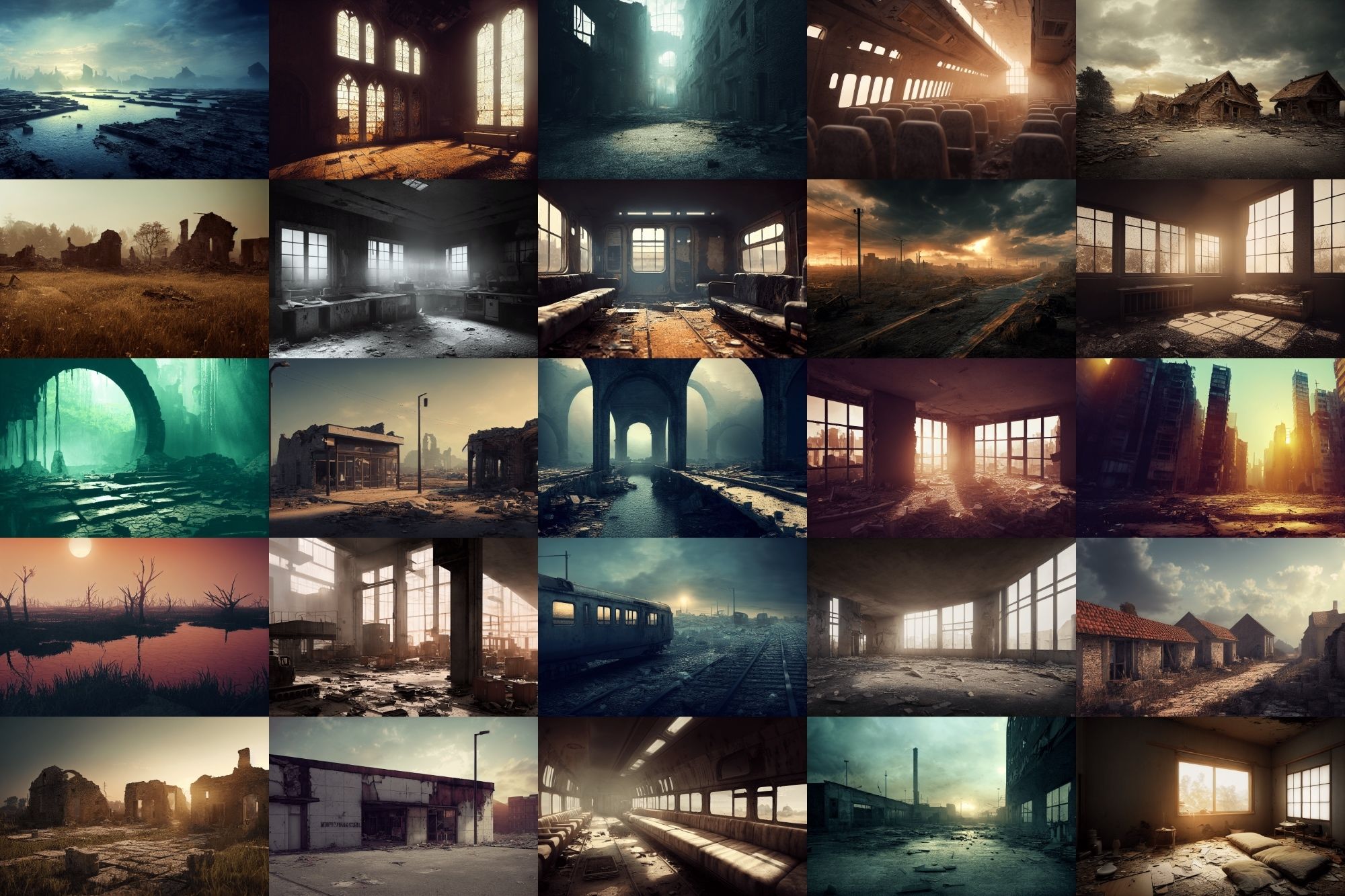 サンプル画像1:【ポストアポカリプス、廃墟背景】著作権フリーの高解像度画像（100枚）(Game Material Store) [d_262221]
