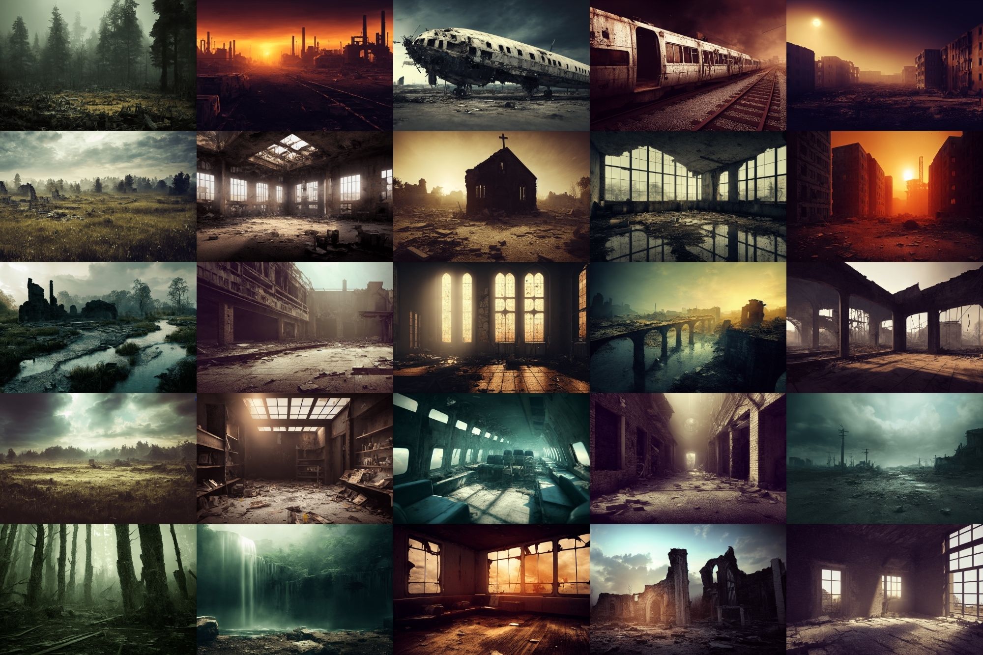 サンプル画像2:【ポストアポカリプス、廃墟背景】著作権フリーの高解像度画像（100枚）(Game Material Store) [d_262221]