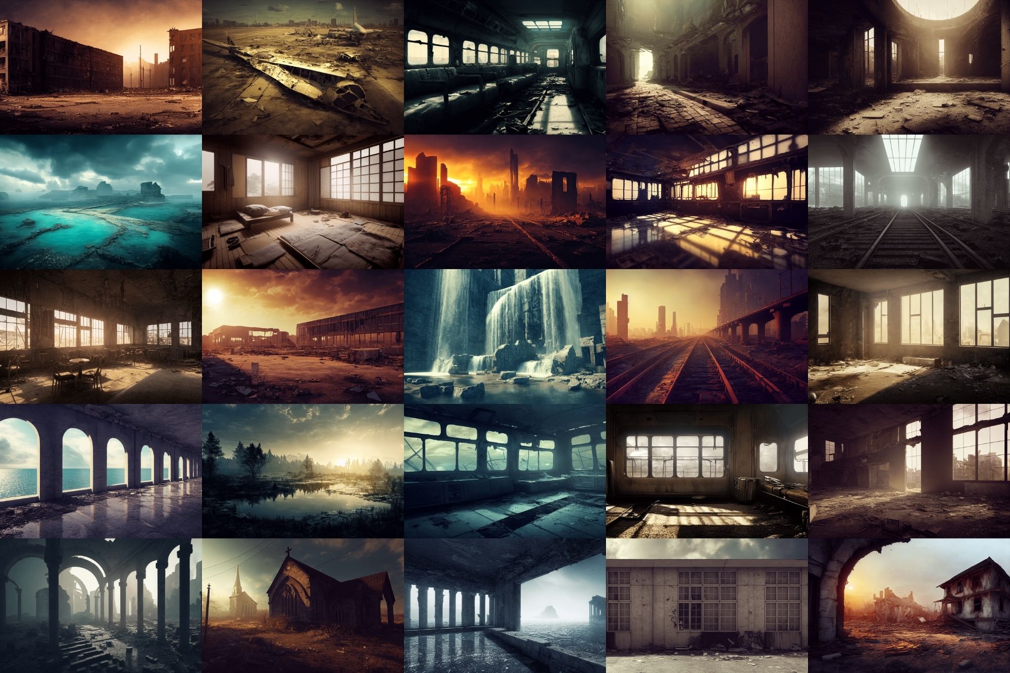 サンプル画像4:【ポストアポカリプス、廃墟背景】著作権フリーの高解像度画像（100枚）(Game Material Store) [d_262221]