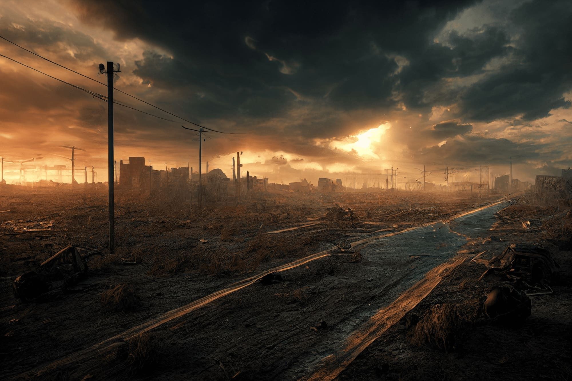 サンプル画像5:【ポストアポカリプス、廃墟背景】著作権フリーの高解像度画像（100枚）(Game Material Store) [d_262221]