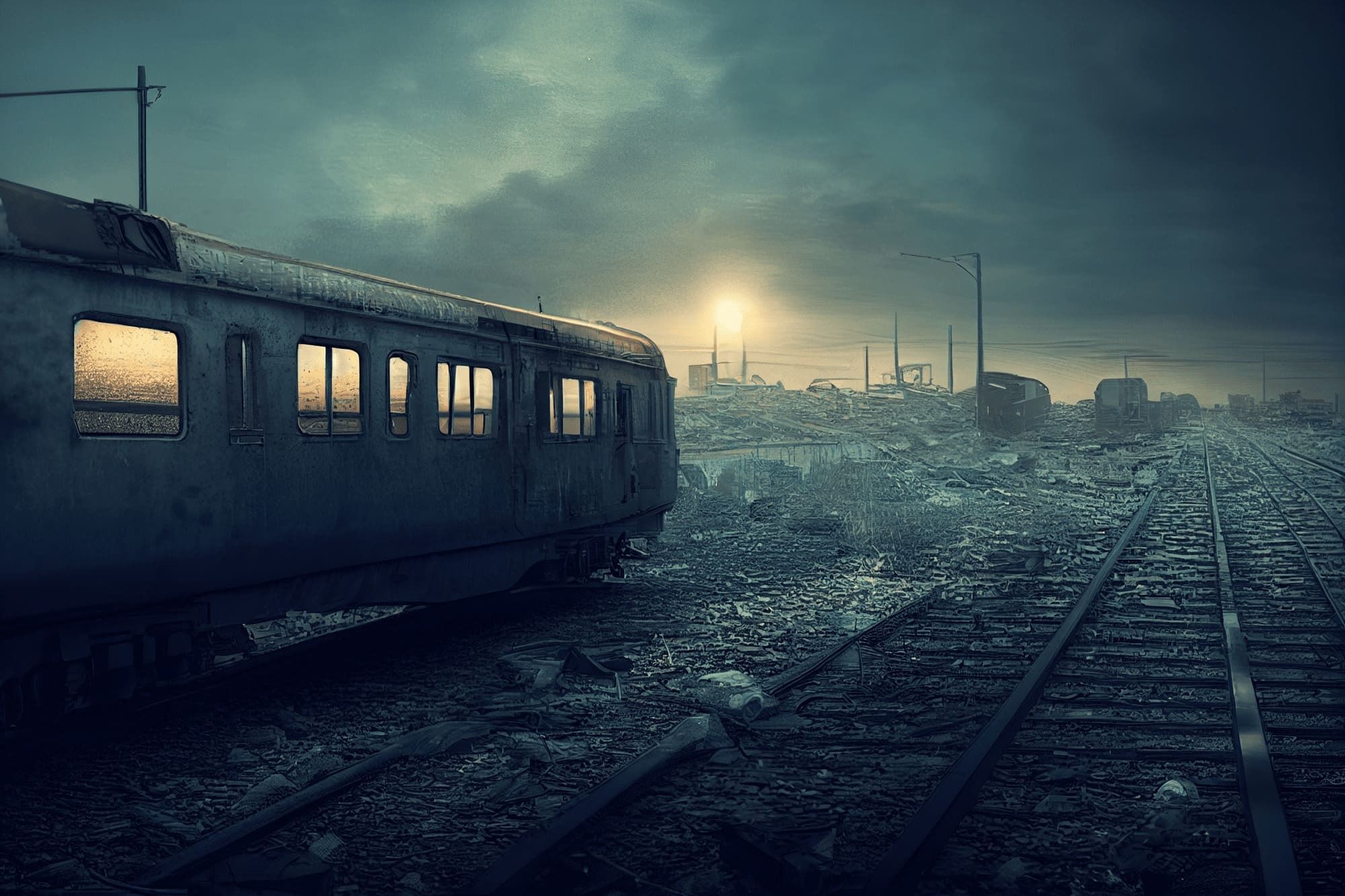 サンプル画像6:【ポストアポカリプス、廃墟背景】著作権フリーの高解像度画像（100枚）(Game Material Store) [d_262221]