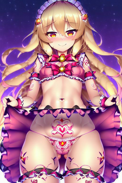 サンプル画像2:淫紋魔法少女のエッチな夜1(AI幻想庭園) [d_262386]