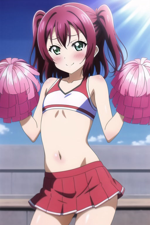 サンプル画像1:ラ○ライブ！サンシャイン！！CG集 黒○ルビィ（チア） R-18あり(メンダコ) [d_262413]