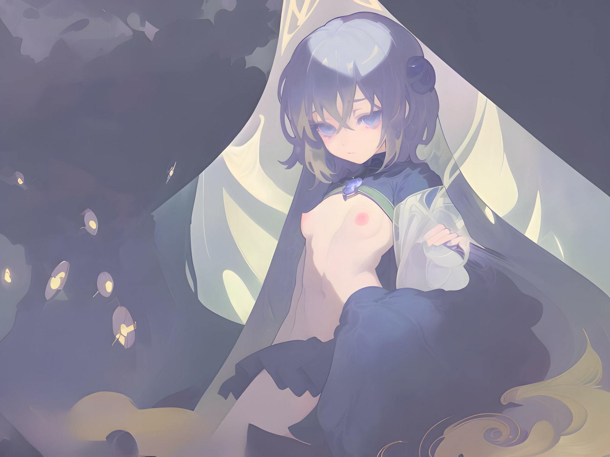 サンプル画像4:【微エロ・ヌード】 色彩光る影のある少女たちをイメージしたオムニバスCG集(Alterna Kuma) [d_262572]