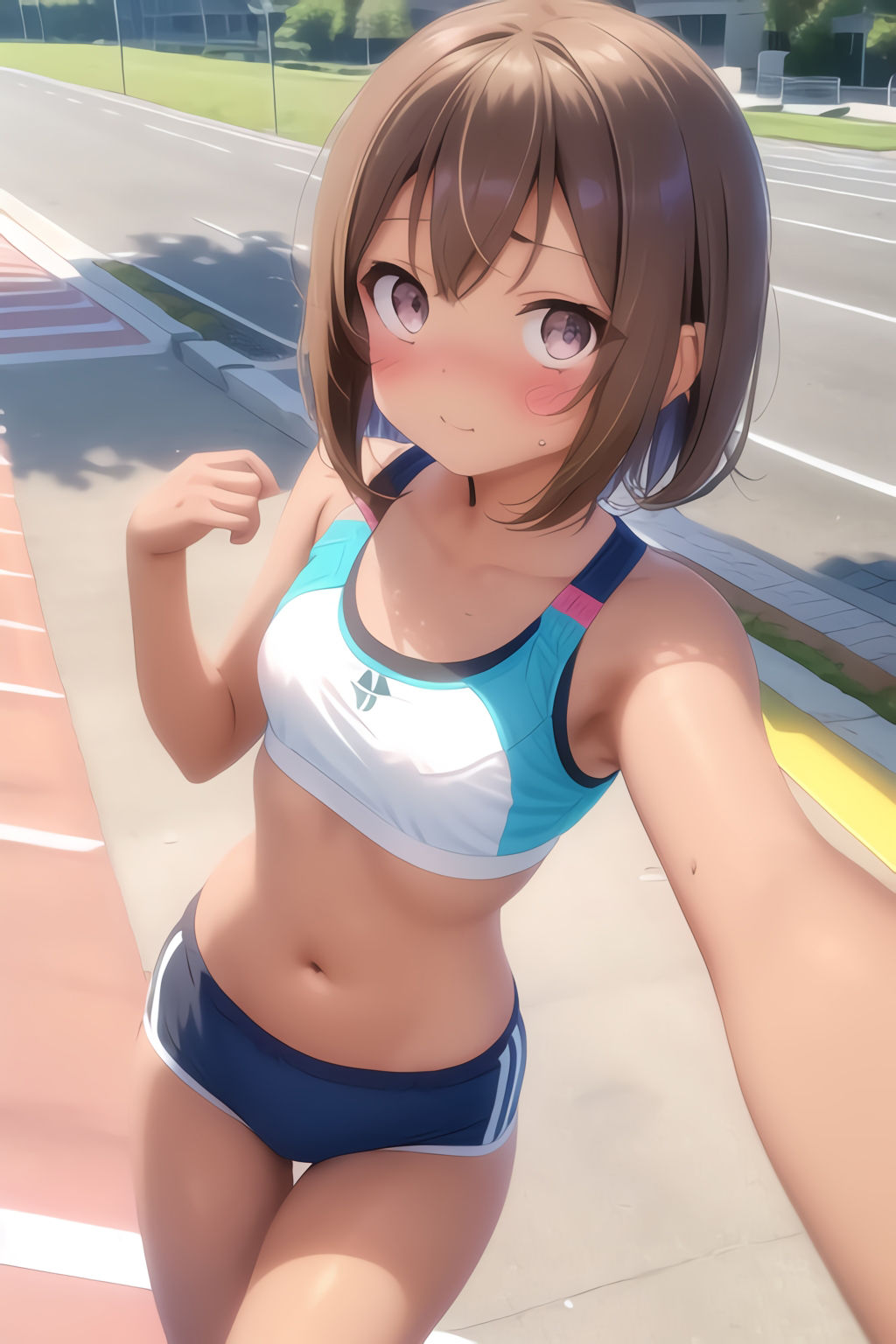 日焼け少女の露出記録