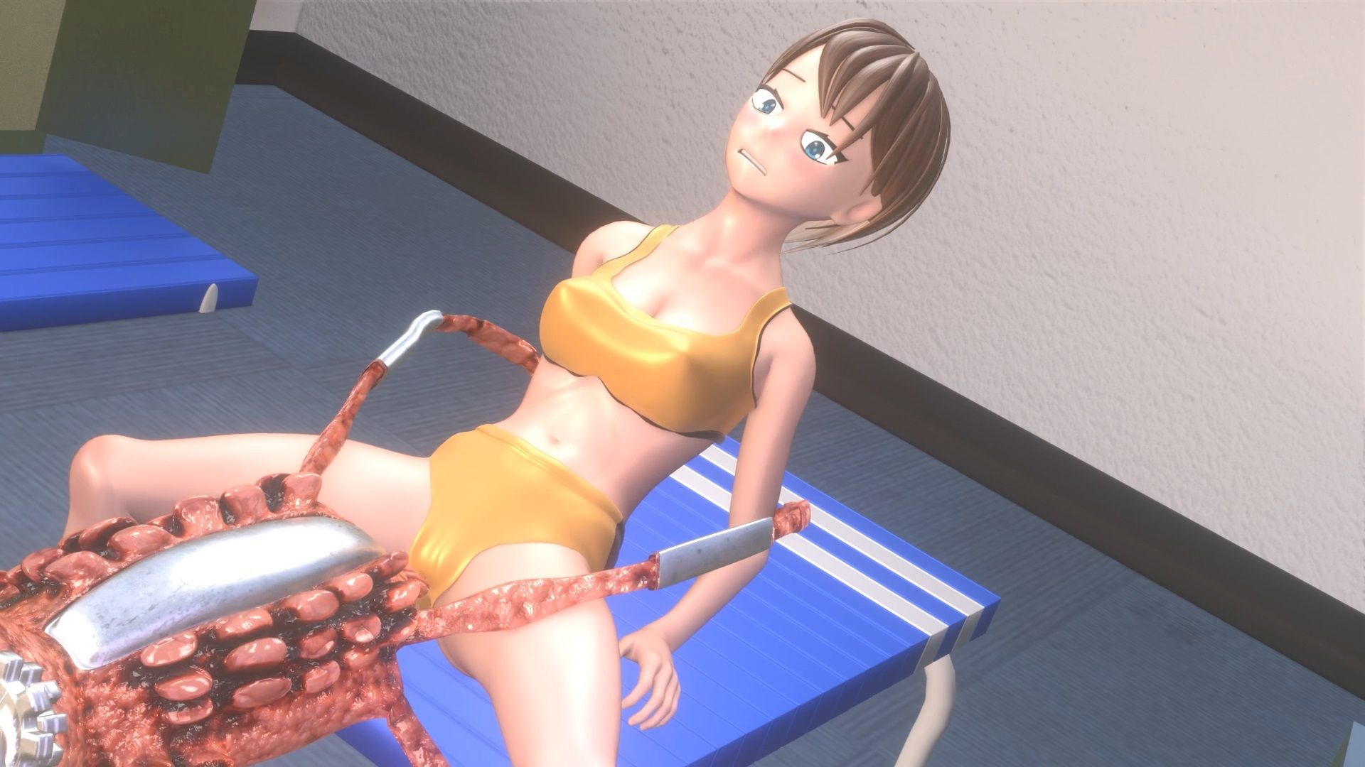 サンプル画像2:歯車蜘蛛と陸上女子(湖畔の家) [d_262705]