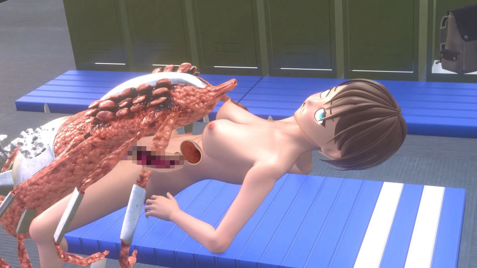 サンプル画像5:歯車蜘蛛と陸上女子(湖畔の家) [d_262705]