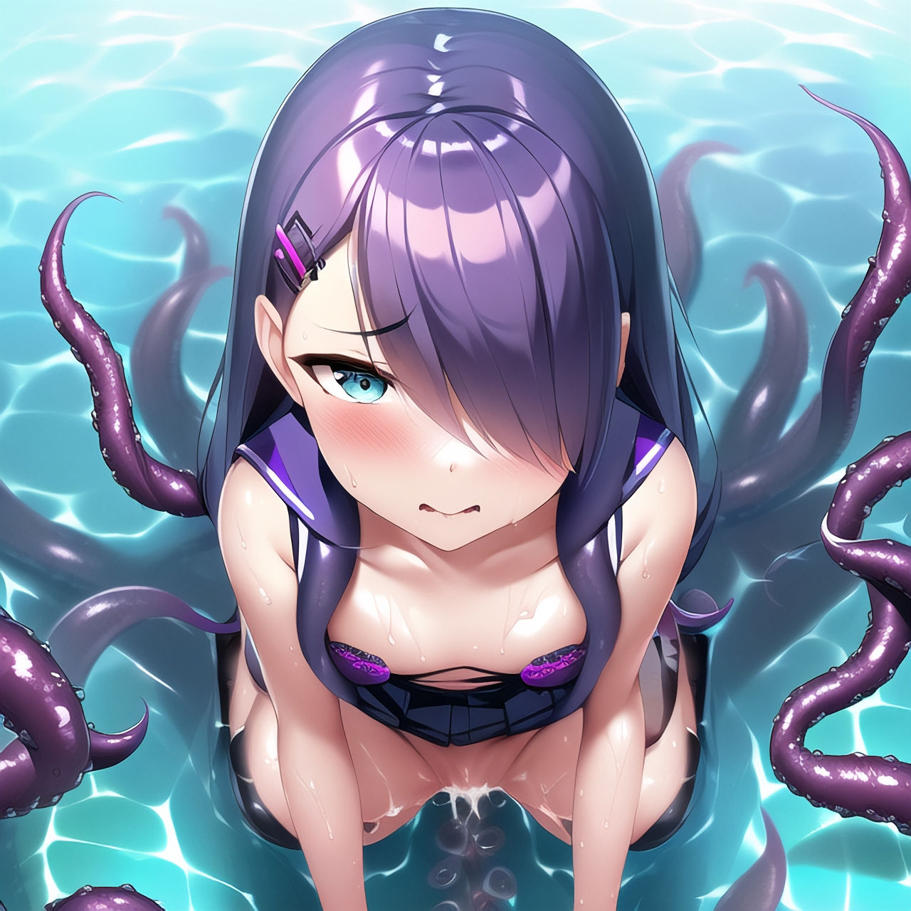 サンプル画像3:これはエロイ！触手だらけのJKワールド！！(ハイパーサンカク) [d_262773]