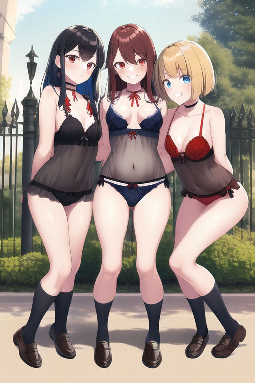 サンプル画像3:下着で集合写真を取る少女達(夢海ルナ) [d_262907]