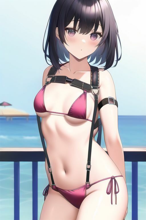 サンプル画像1:美少女のハーネス水着(夢海ルナ) [d_263352]