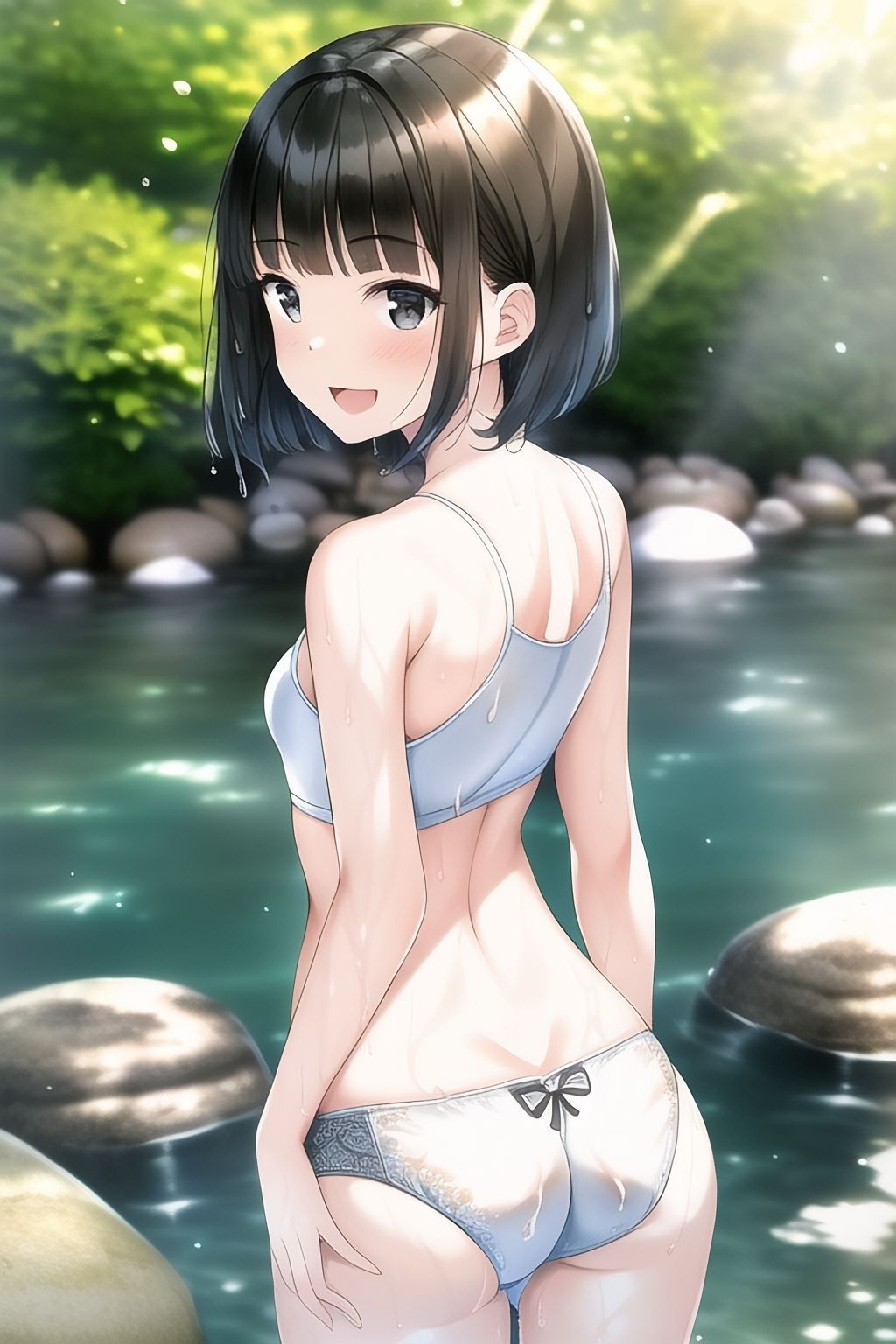 サンプル画像3:山奥で見かけた川遊び中の少女たち(ジュニアブラが好き。) [d_263357]