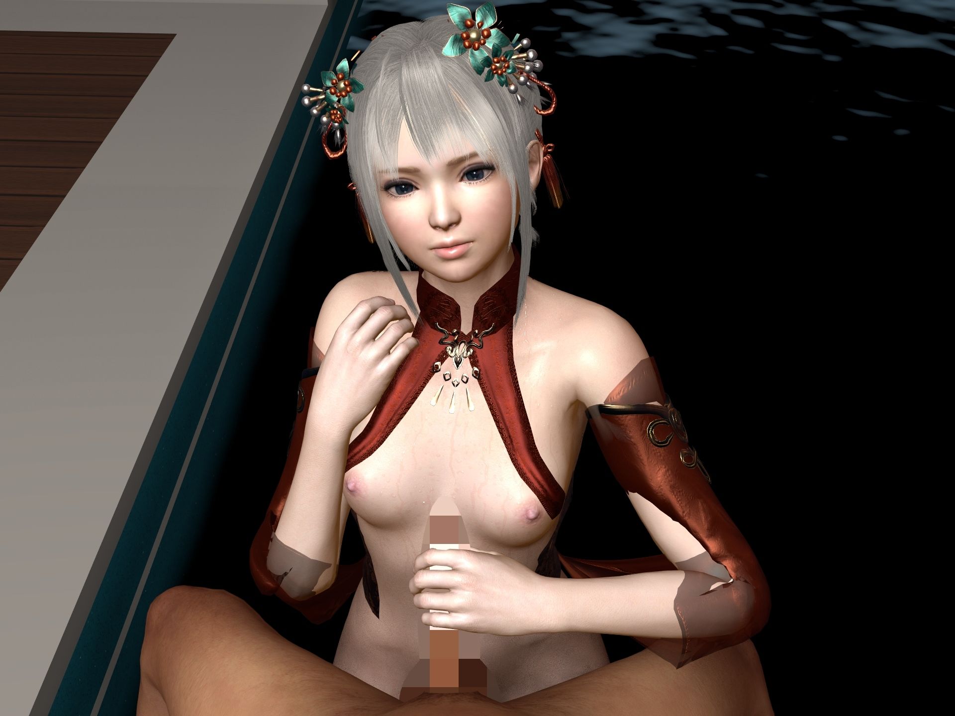 サンプル画像2:リゾートプールでロイヤルスイートエッチ （スマホ用縦画面）(Celestial) [d_263663]