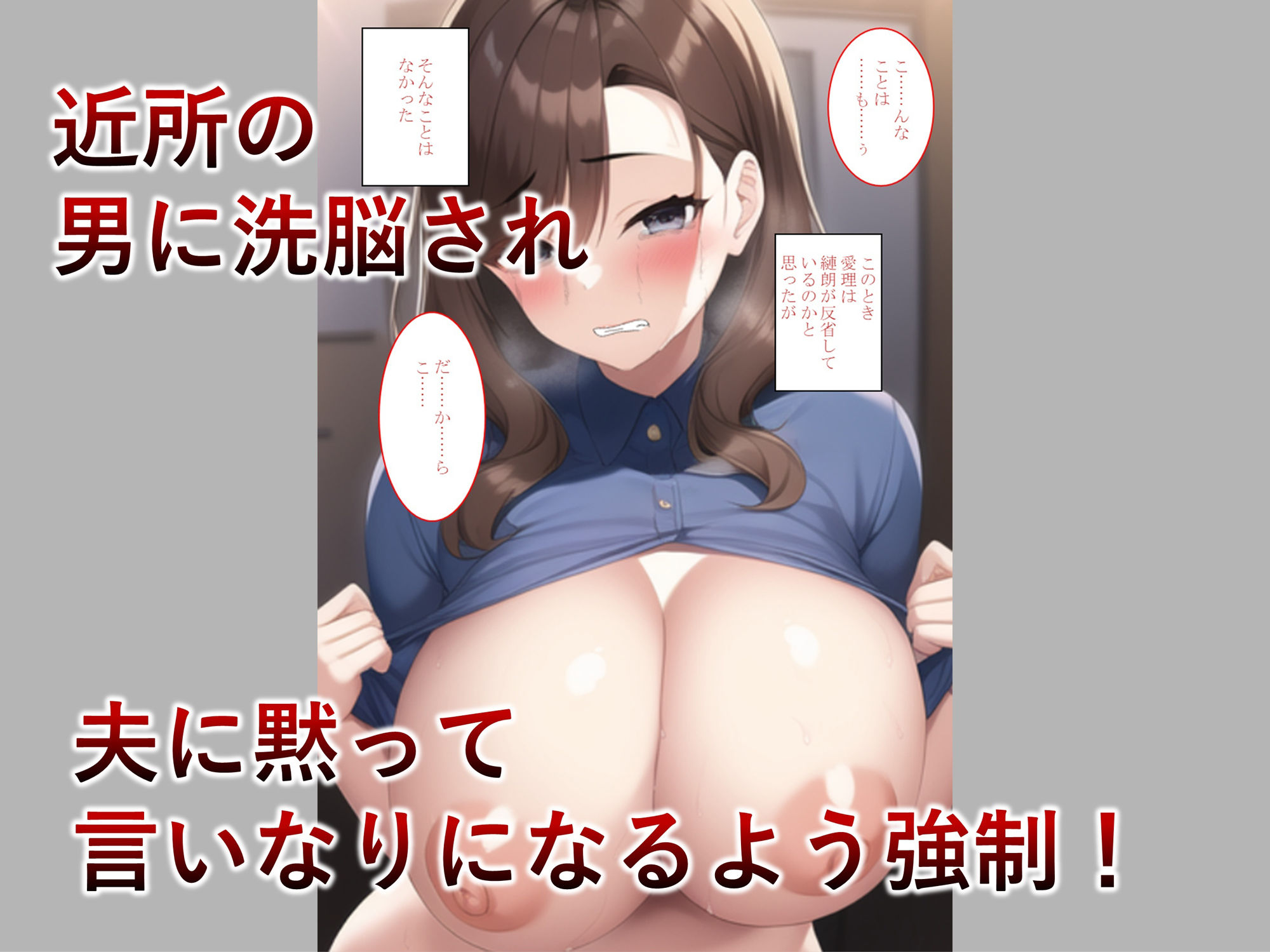 サンプル画像2:【妊娠・母乳】近所の優しい若奥様は洗脳アプリによってNTR性奴●・孕み袋になるっ！【洗脳・NTR】(サタケのすみか) [d_263793]