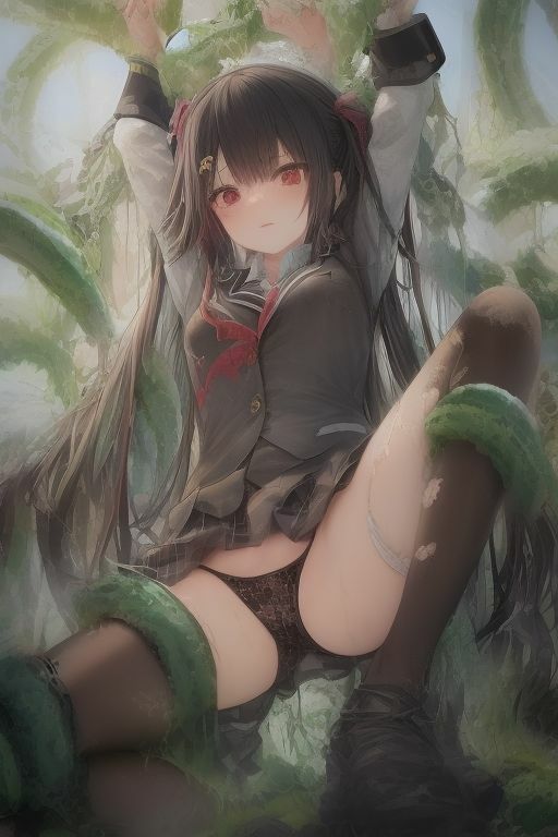 サンプル画像1:触手に襲われる制服少女たち【660枚】(ゆにゆー) [d_263982]