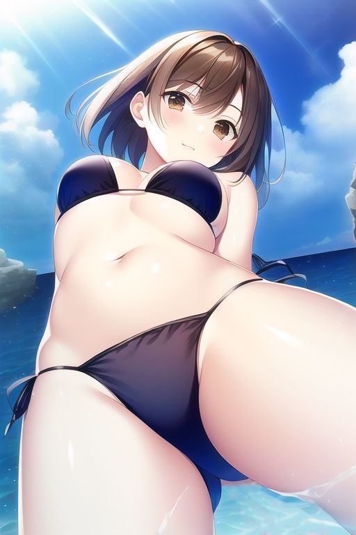 サンプル画像4:アイドル級茶髪美女、写真集的水着集(白雪くるみ) [d_264340]