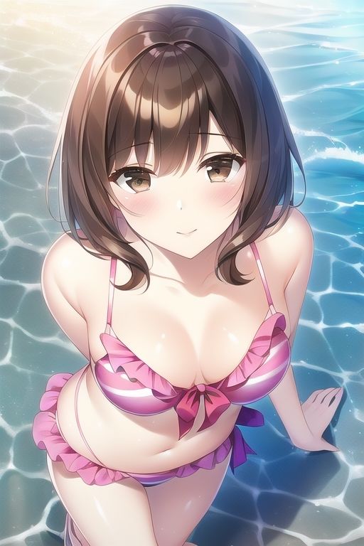 サンプル画像5:アイドル級茶髪美女、写真集的水着集(白雪くるみ) [d_264340]