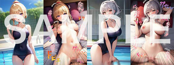 サンプル画像3:スク水JK着衣/正常位 対比 2コマ(事務びーむ) [d_264525]