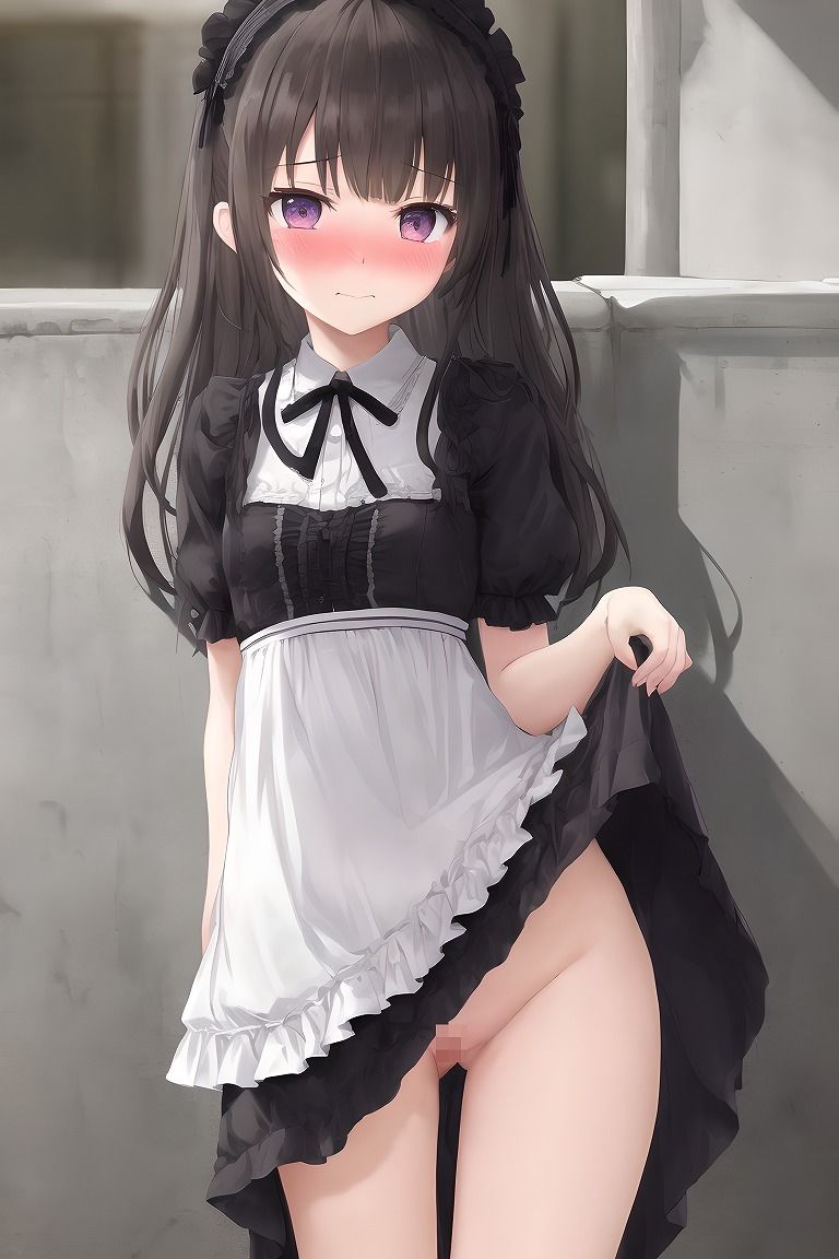 サンプル画像1:【露出・羞恥】露出ゴスロリ少女 〜街中で局部を晒しちゃう羞恥少女たち〜(AI研究所本部) [d_264546]