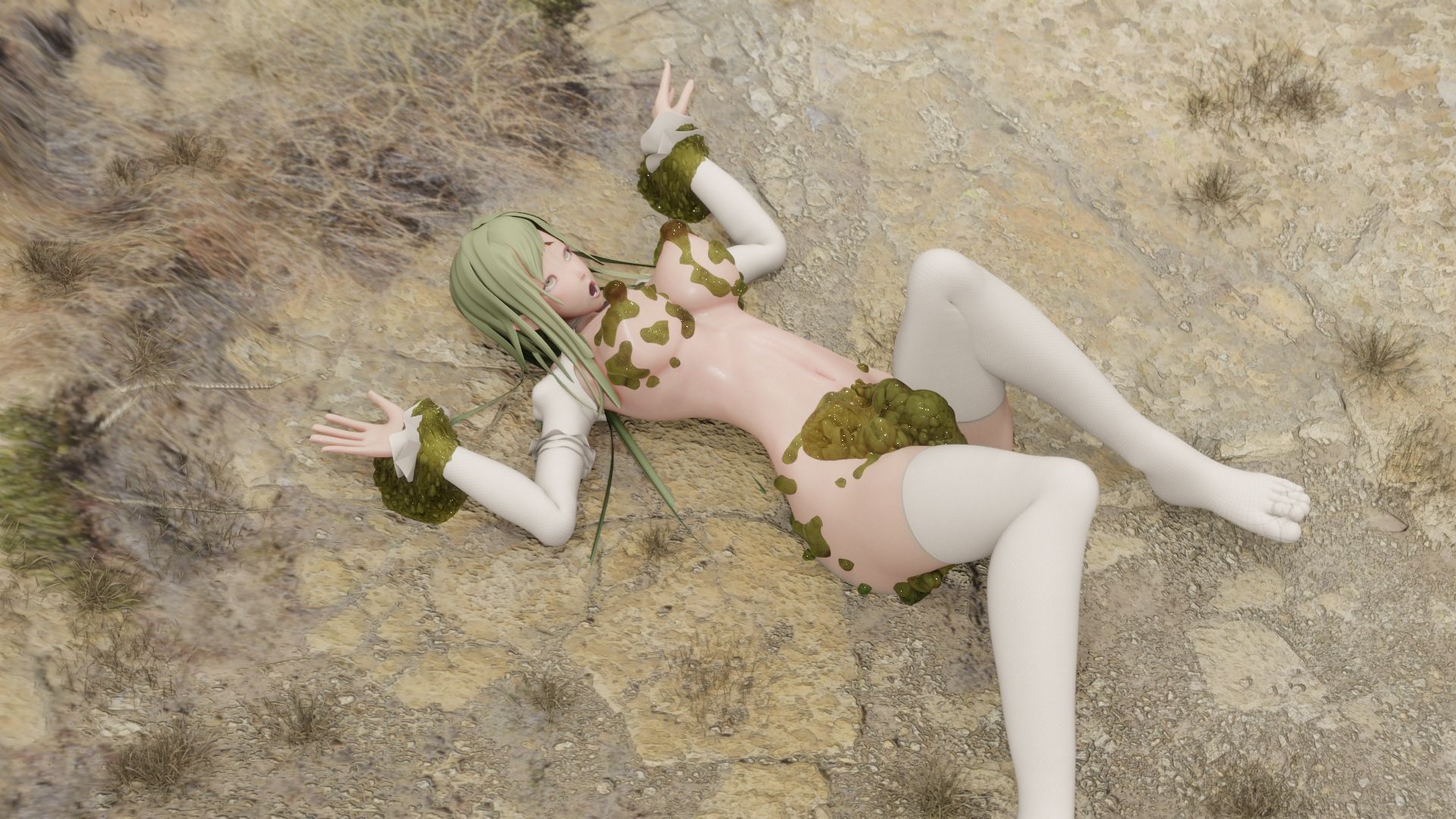 サンプル画像4:エルフの戦士ラクーン「スライム編」(コトリボックス) [d_264604]