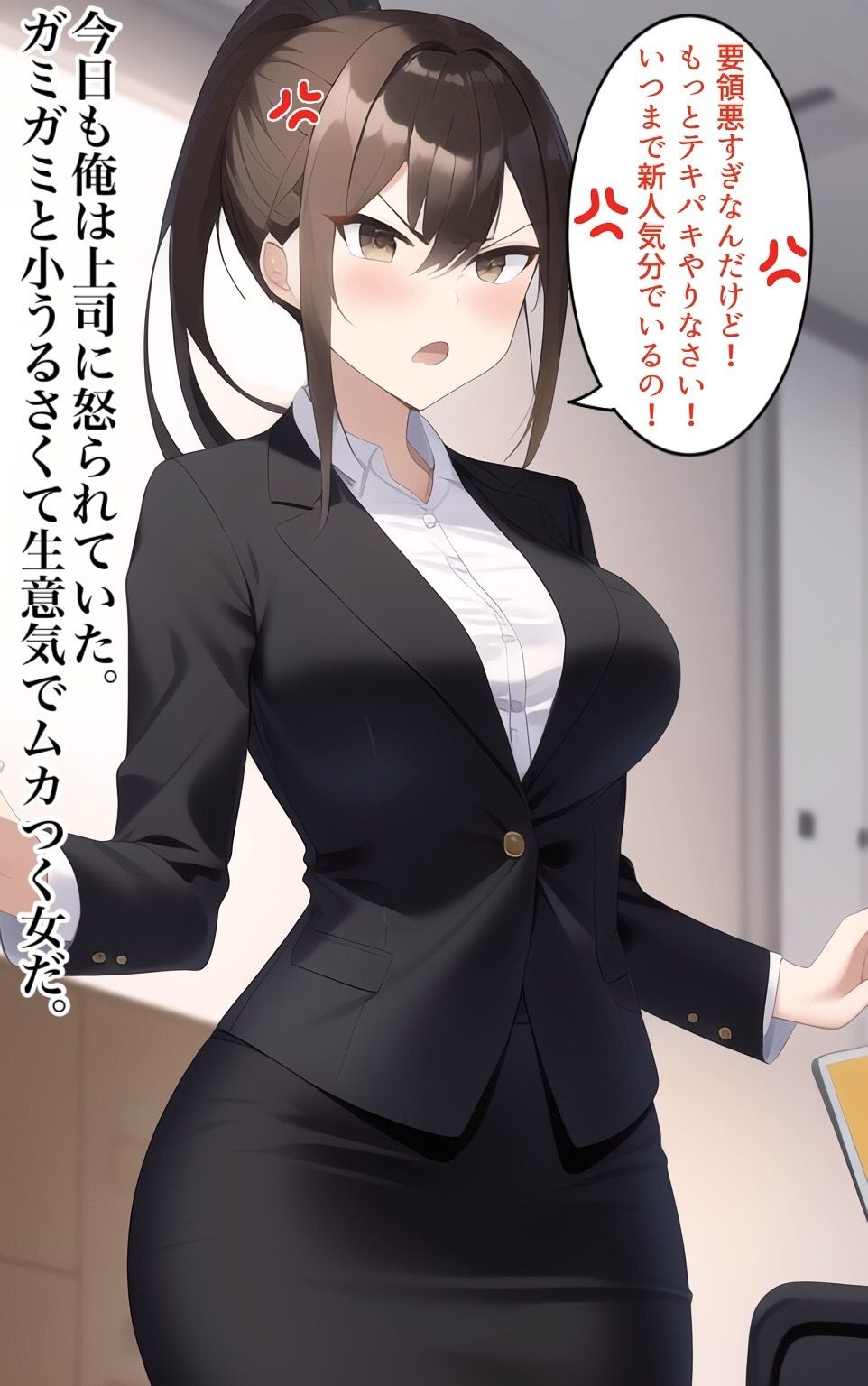 サンプル画像1:ムカつく女上司にぴっちりスーツを着せて調教してやった(ピッチリスキー) [d_264630]