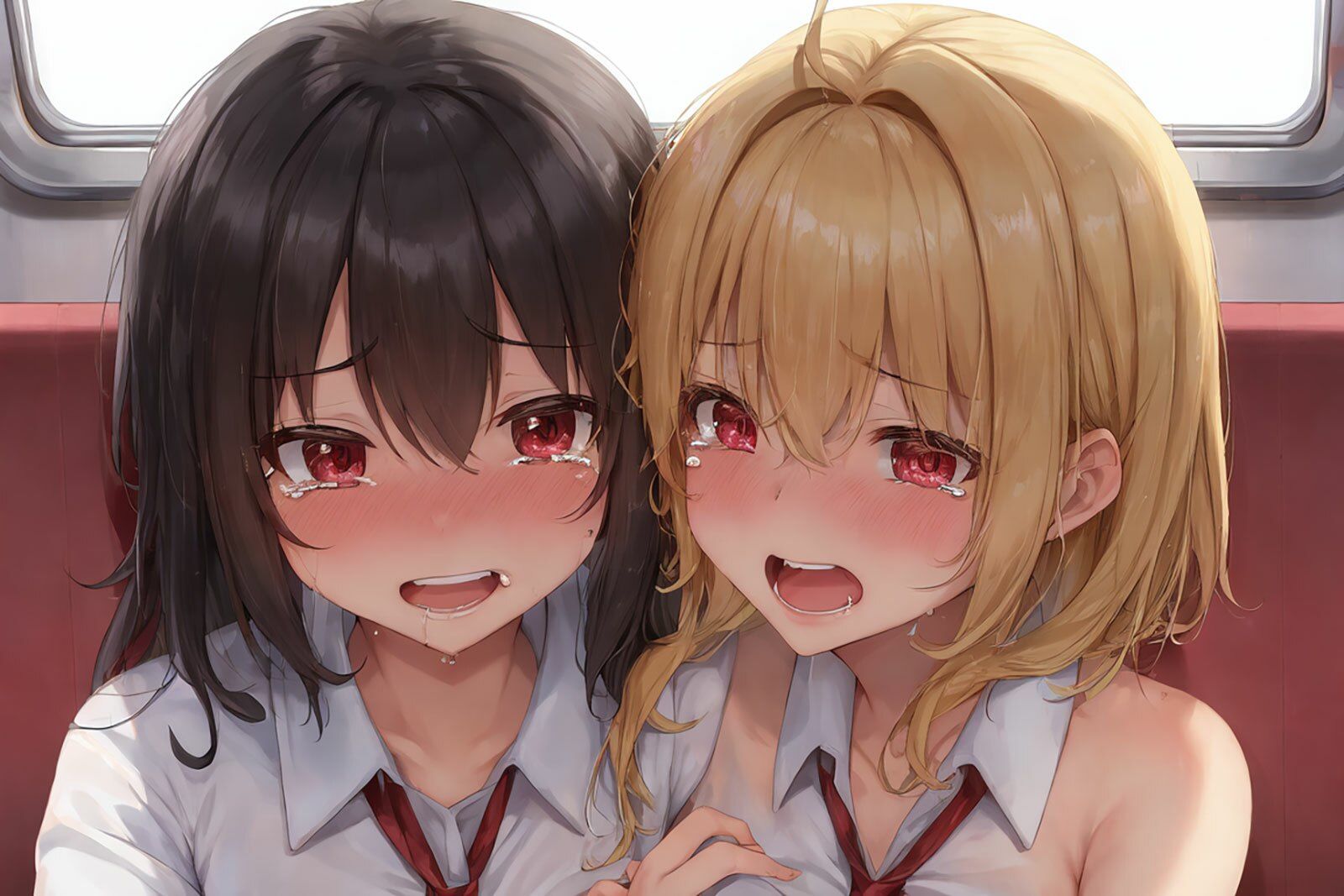 サンプル画像6:電車と百合と女子校生(パンティーコピー機) [d_264875]