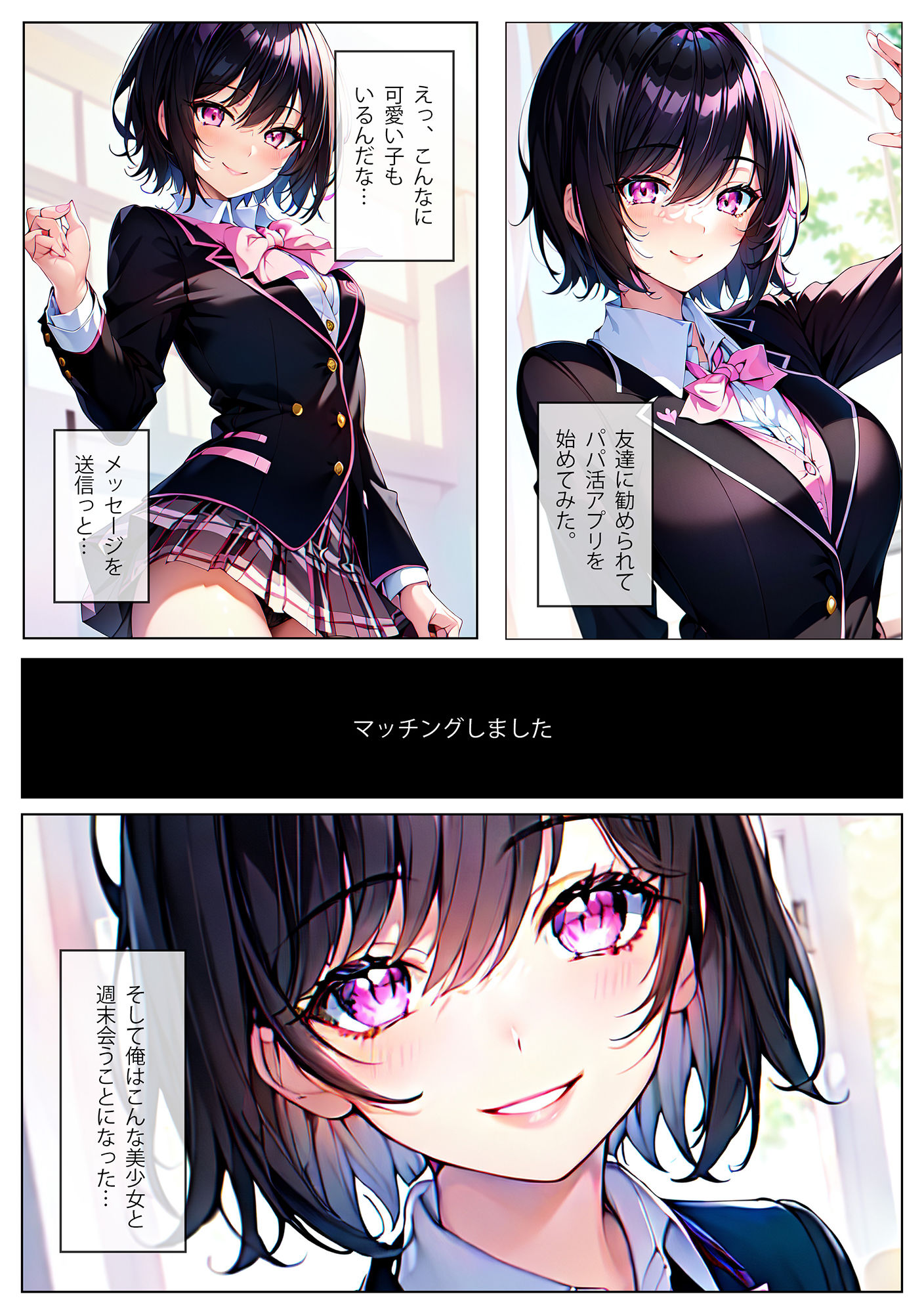 サンプル画像2:秘密の放課後〜パパ活JK 櫻井あかり〜(くろのこーでっくす) [d_264895]