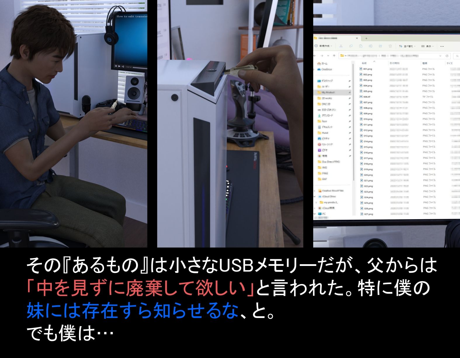 サンプル画像3:少女アンダーグラウンド画像館 vol.12・・・父と妹の『あってはならない』画像を処分しろと言われ…(ikadon) [d_265108]