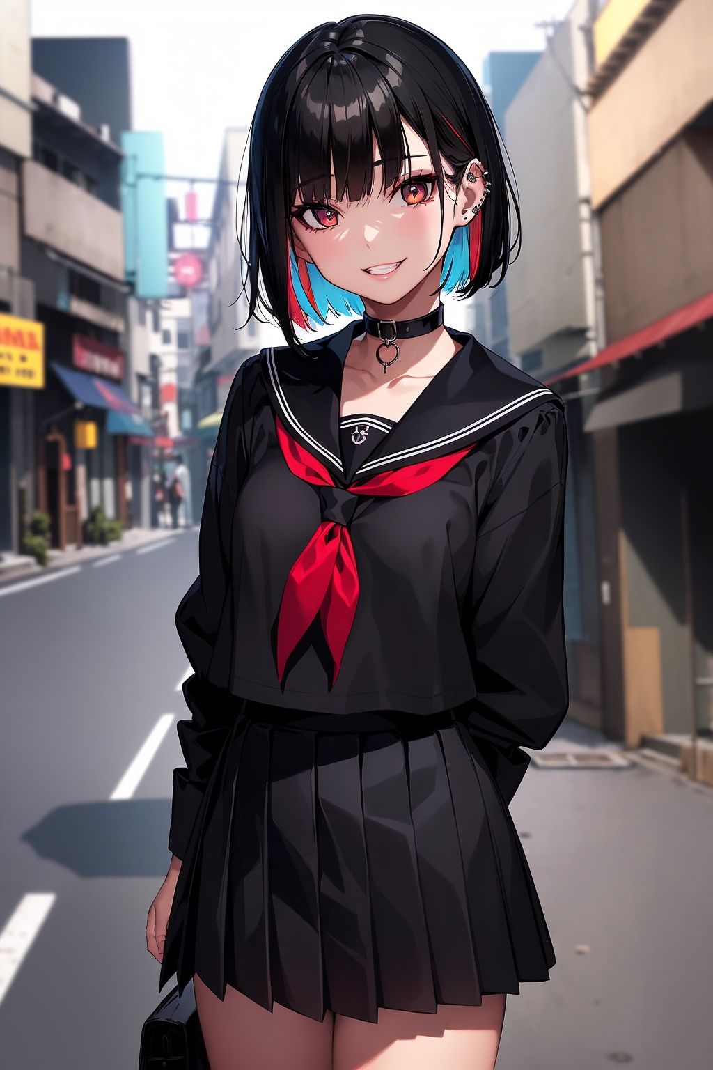 サンプル画像1:街で見かけた地雷系女子に土下座しておぱんつみせてもらった件(illuaスタジオ) [d_265188]