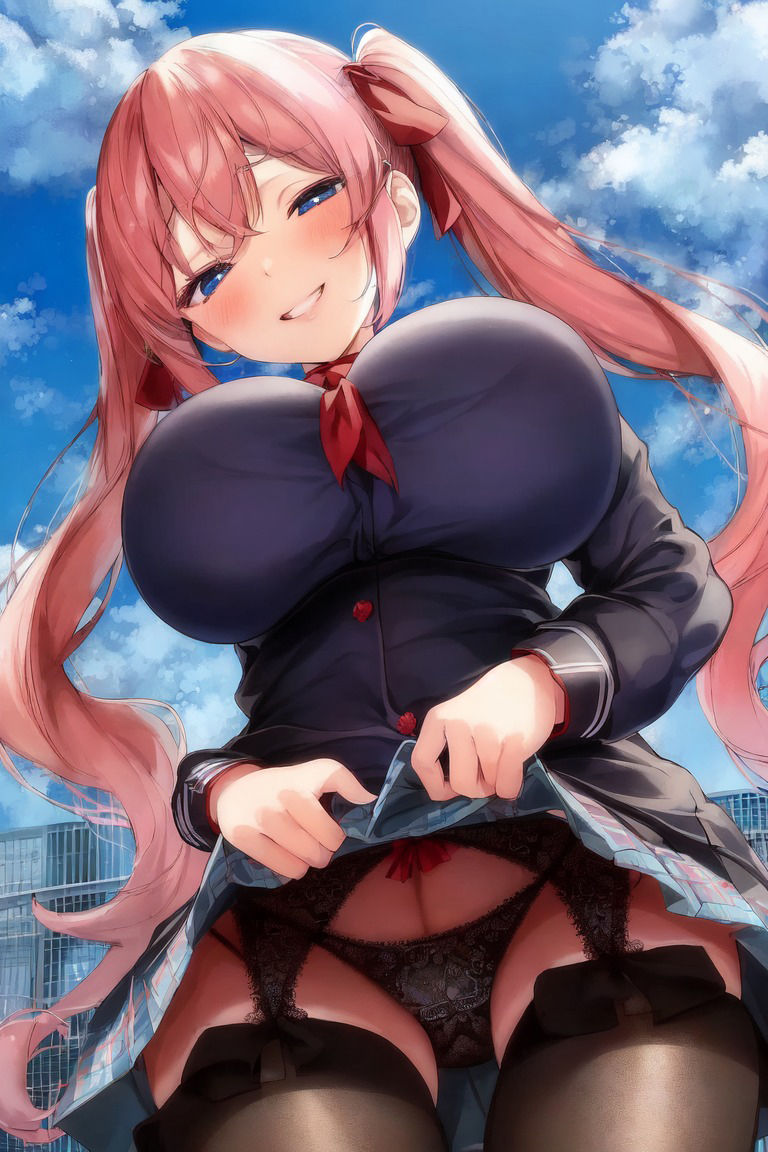 なぜかパンツを見せてくれるメス○キたち〜黒髪＆金髪/巨乳〜貧乳