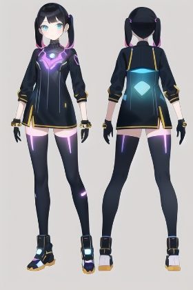 サンプル画像1:第1号 洋服デザイン資料集 〜近未来編〜(AI神) [d_265413]