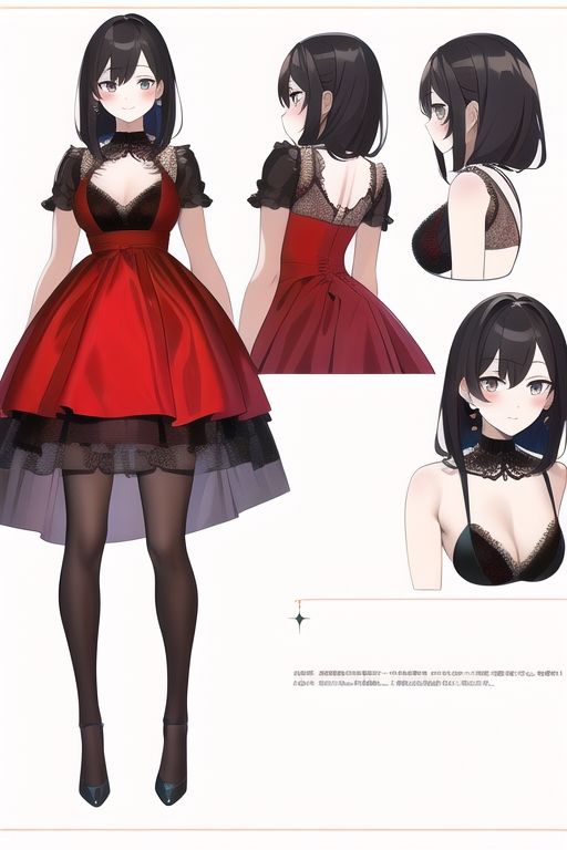 サンプル画像4:第2号 洋服デザイン資料集 〜ドレス編〜(AI神) [d_265416]