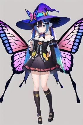 サンプル画像3:第3号 洋服デザイン資料集 〜魔女編〜(AI神) [d_265462]