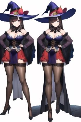 サンプル画像4:第3号 洋服デザイン資料集 〜魔女編〜(AI神) [d_265462]