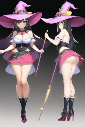 サンプル画像5:第3号 洋服デザイン資料集 〜魔女編〜(AI神) [d_265462]