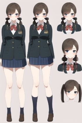 サンプル画像2:第4号 洋服デザイン資料集 〜制服・部活動ユニフォーム編〜(AI神) [d_265558]