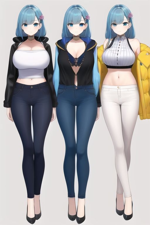 サンプル画像2:第5号 洋服デザイン資料集 〜日常の服・下着・水着編〜(AI神) [d_265581]