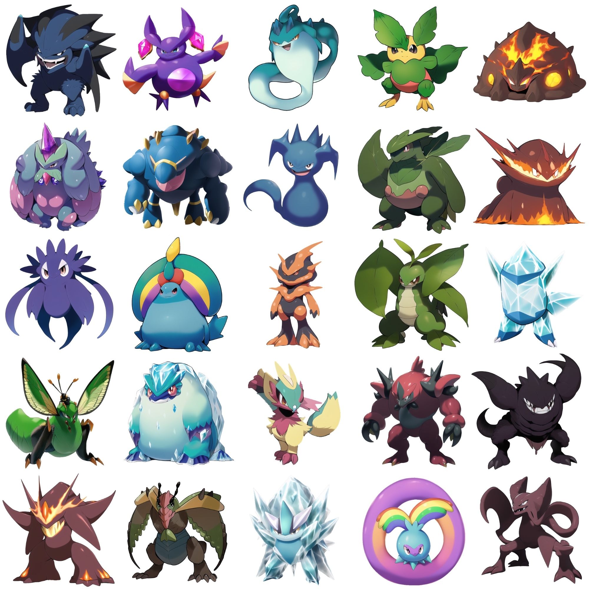 サンプル画像2:【アニメ調のモンスター立ち絵2】著作権フリーの高解像度画像（100枚）(Game Material Store) [d_265701]