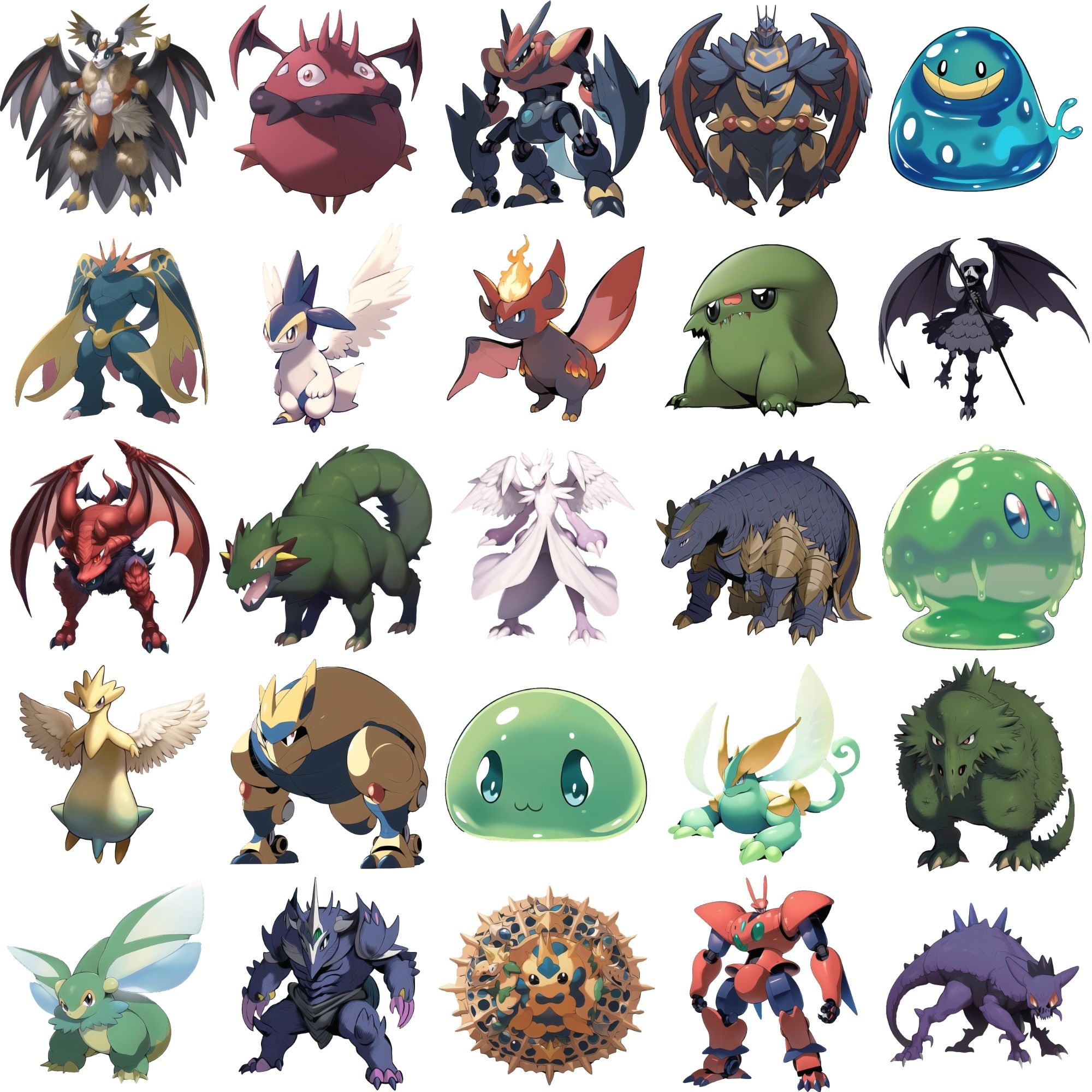 サンプル画像1:【アニメ調のモンスター立ち絵3】著作権フリーの高解像度画像（100枚）(Game Material Store) [d_265702]