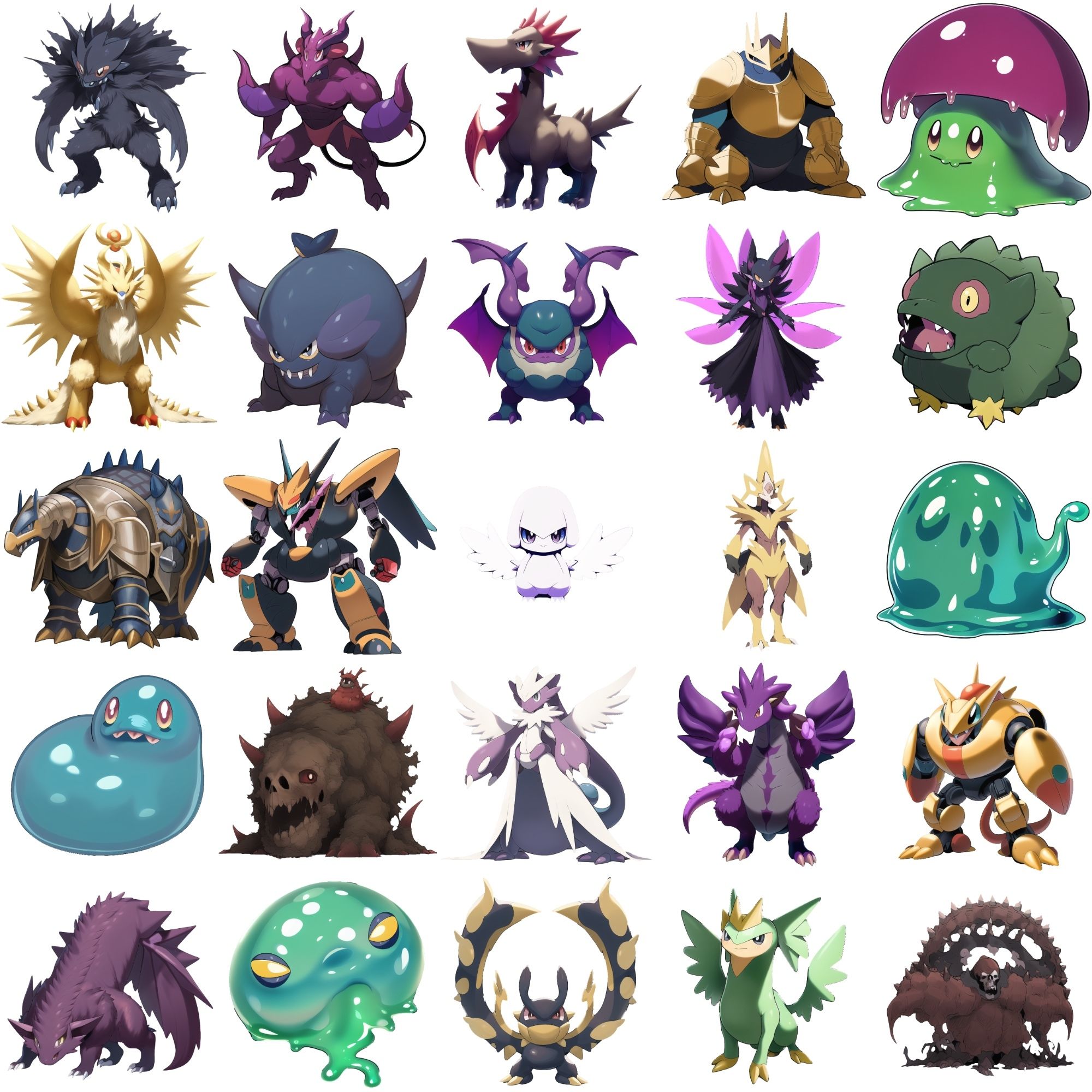 サンプル画像2:【アニメ調のモンスター立ち絵3】著作権フリーの高解像度画像（100枚）(Game Material Store) [d_265702]