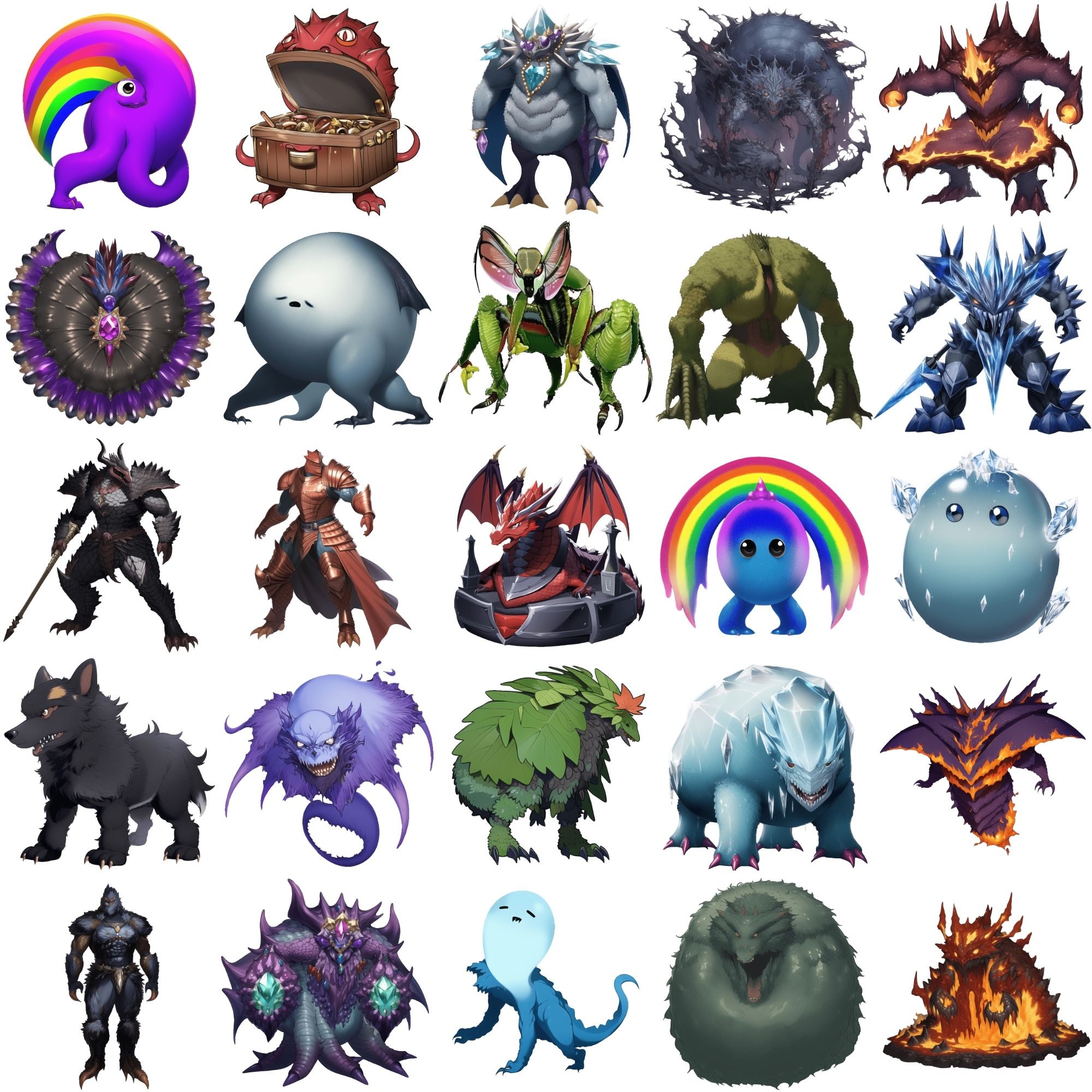 サンプル画像3:【属性別クリーチャー立ち絵2】著作権フリーの高解像度画像（100枚）(Game Material Store) [d_265819]