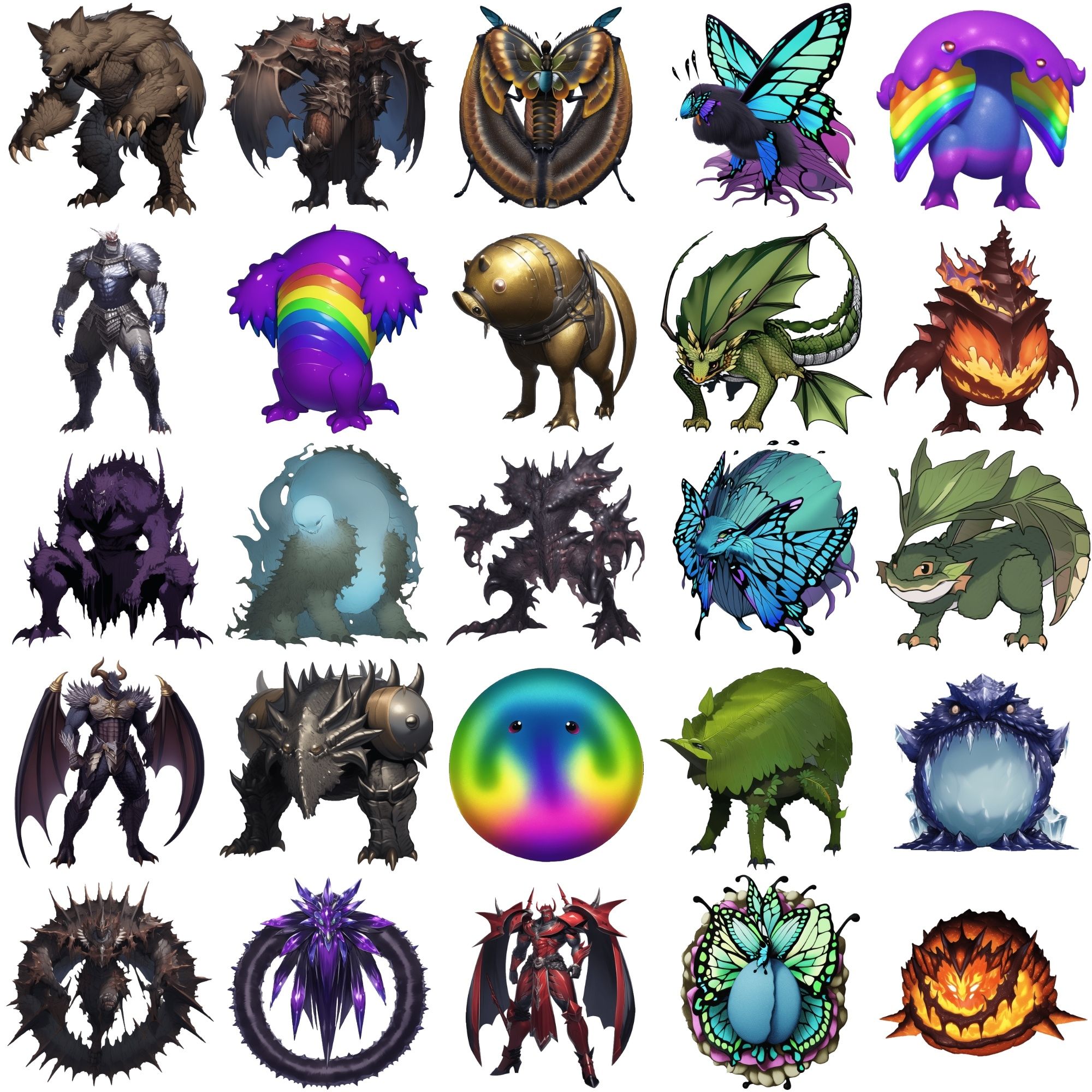 サンプル画像4:【属性別クリーチャー立ち絵2】著作権フリーの高解像度画像（100枚）(Game Material Store) [d_265819]