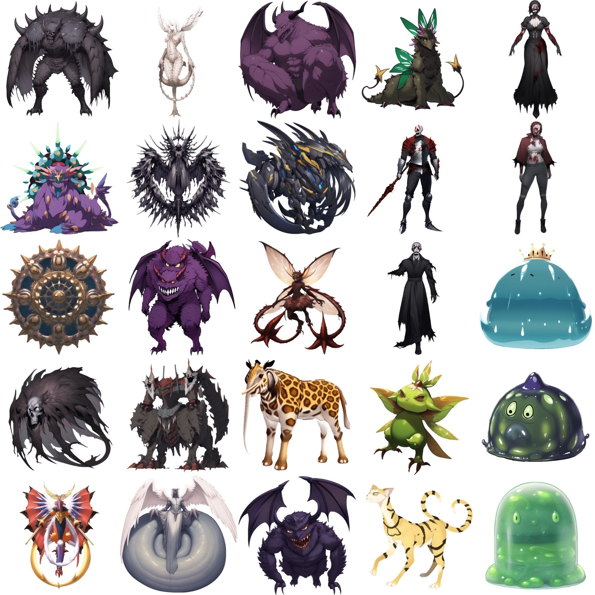 サンプル画像3:【属性別クリーチャー立ち絵3】著作権フリーの高解像度画像（100枚）(Game Material Store) [d_265820]