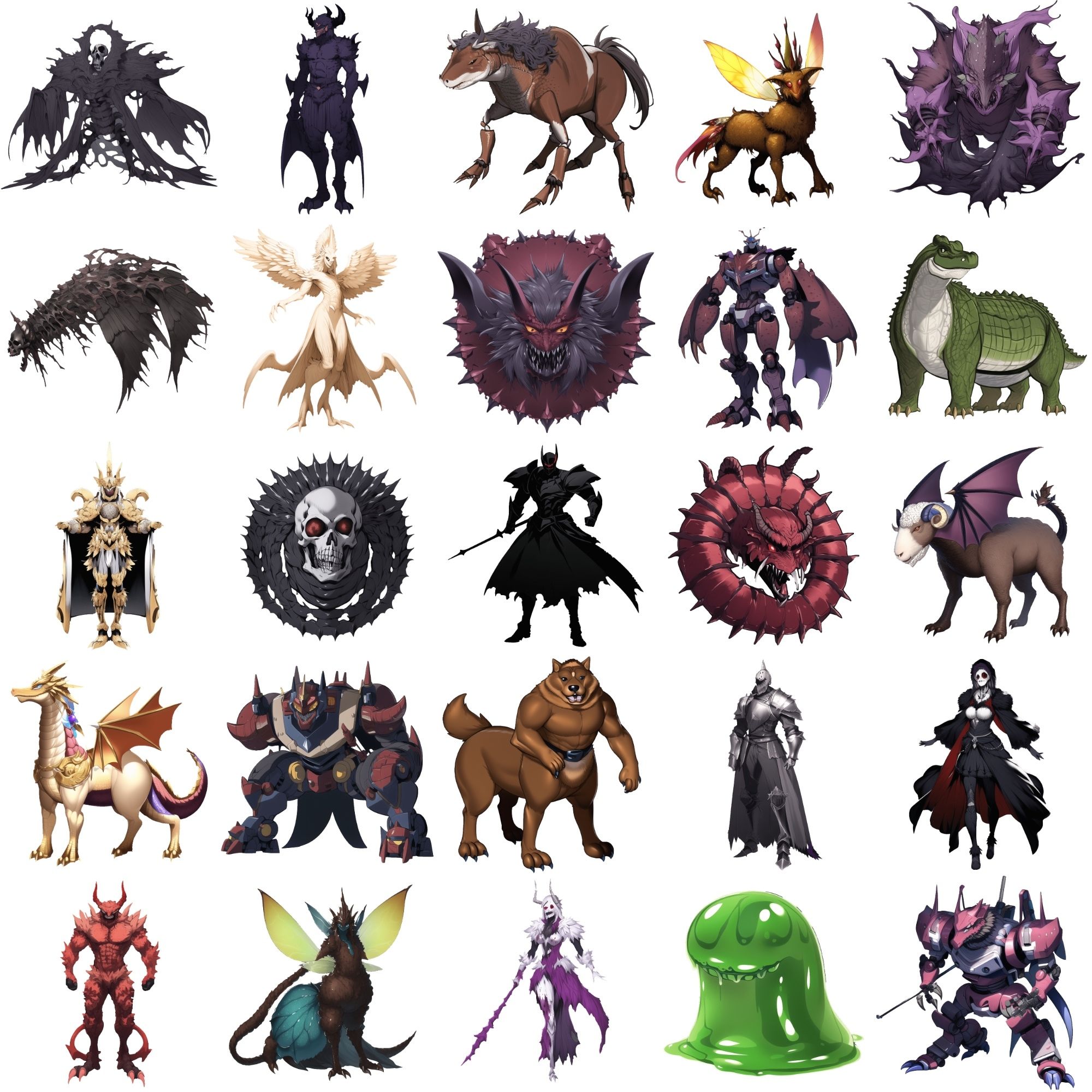 サンプル画像4:【属性別クリーチャー立ち絵3】著作権フリーの高解像度画像（100枚）(Game Material Store) [d_265820]