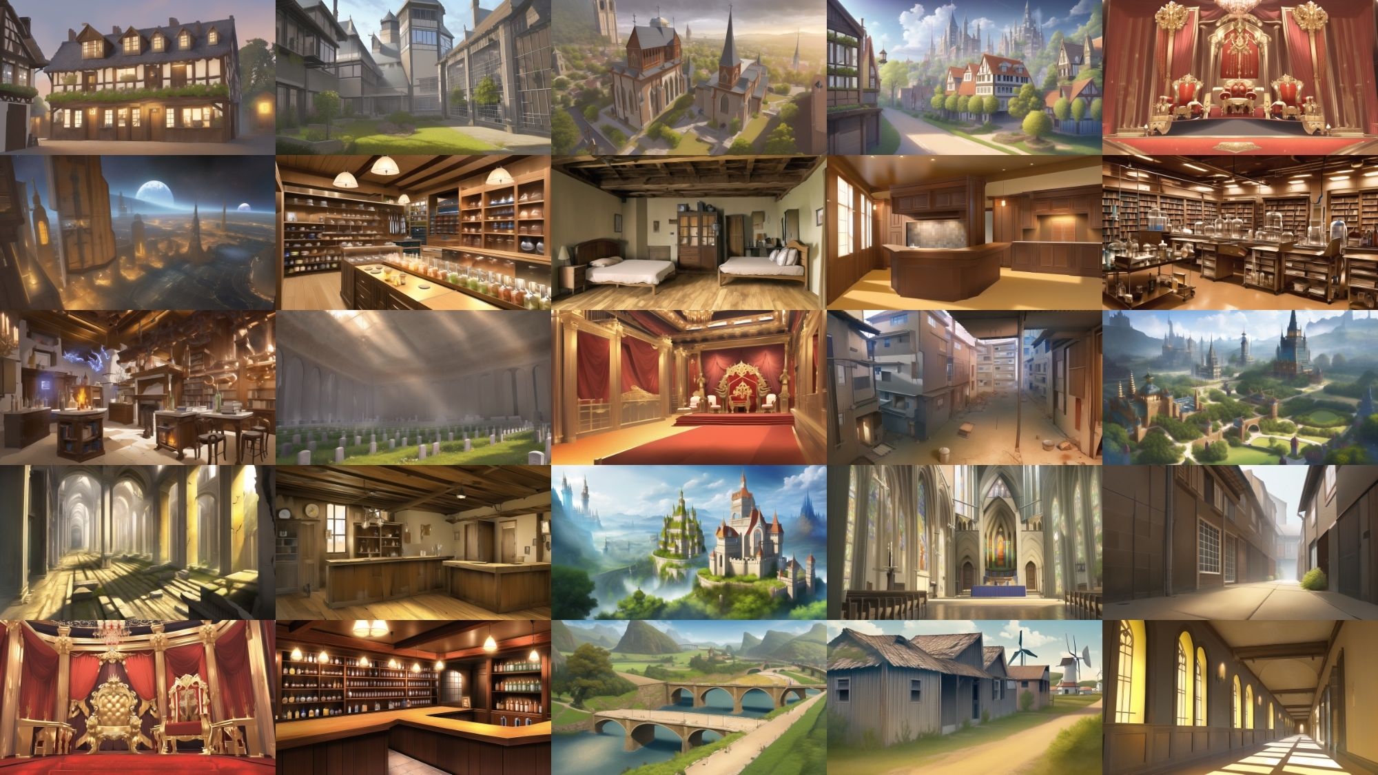 サンプル画像1:【アニメ調の幻想系背景】著作権フリーの高解像度画像（100枚）(Game Material Store) [d_265821]