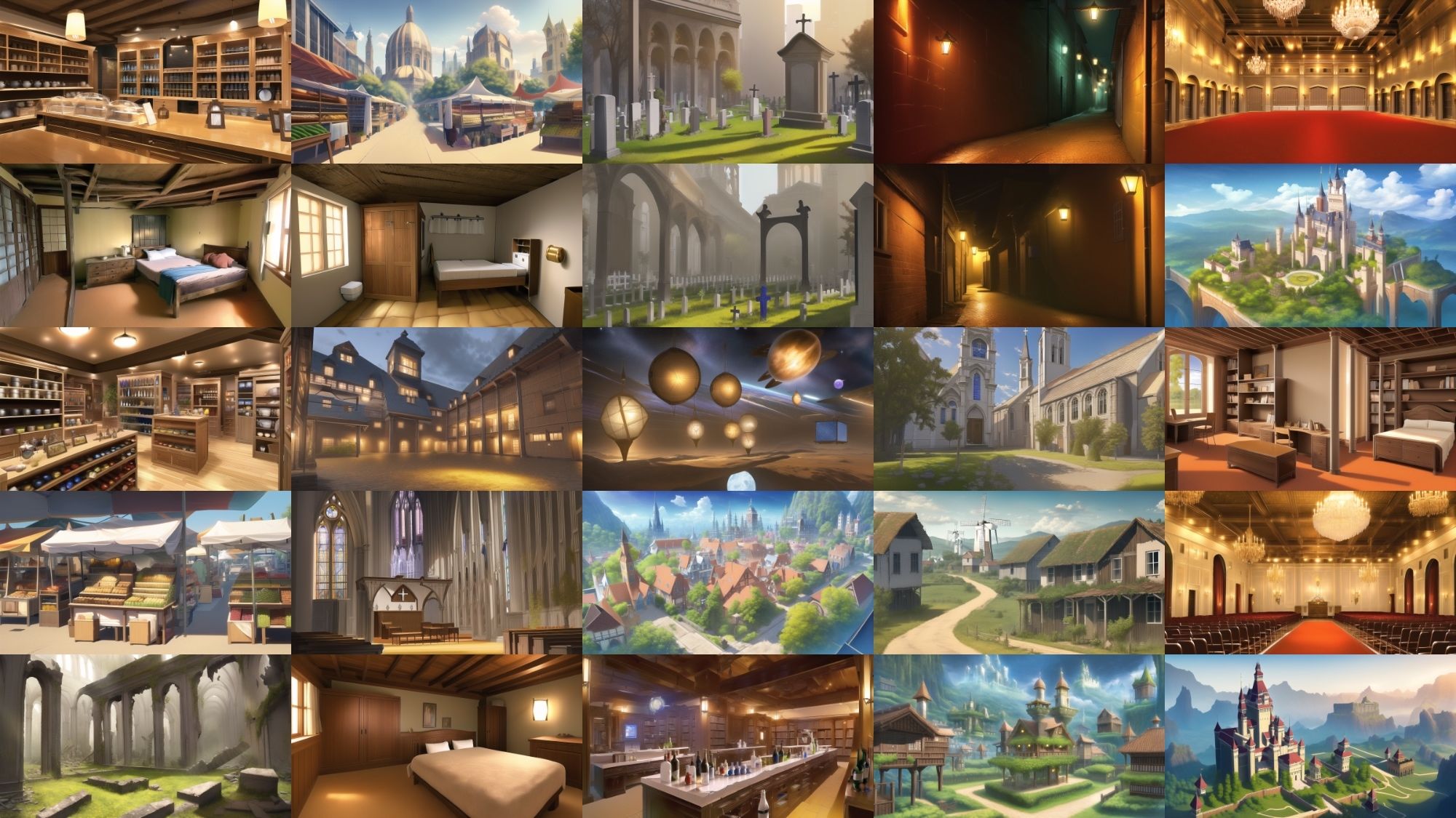 サンプル画像3:【アニメ調の幻想系背景】著作権フリーの高解像度画像（100枚）(Game Material Store) [d_265821]