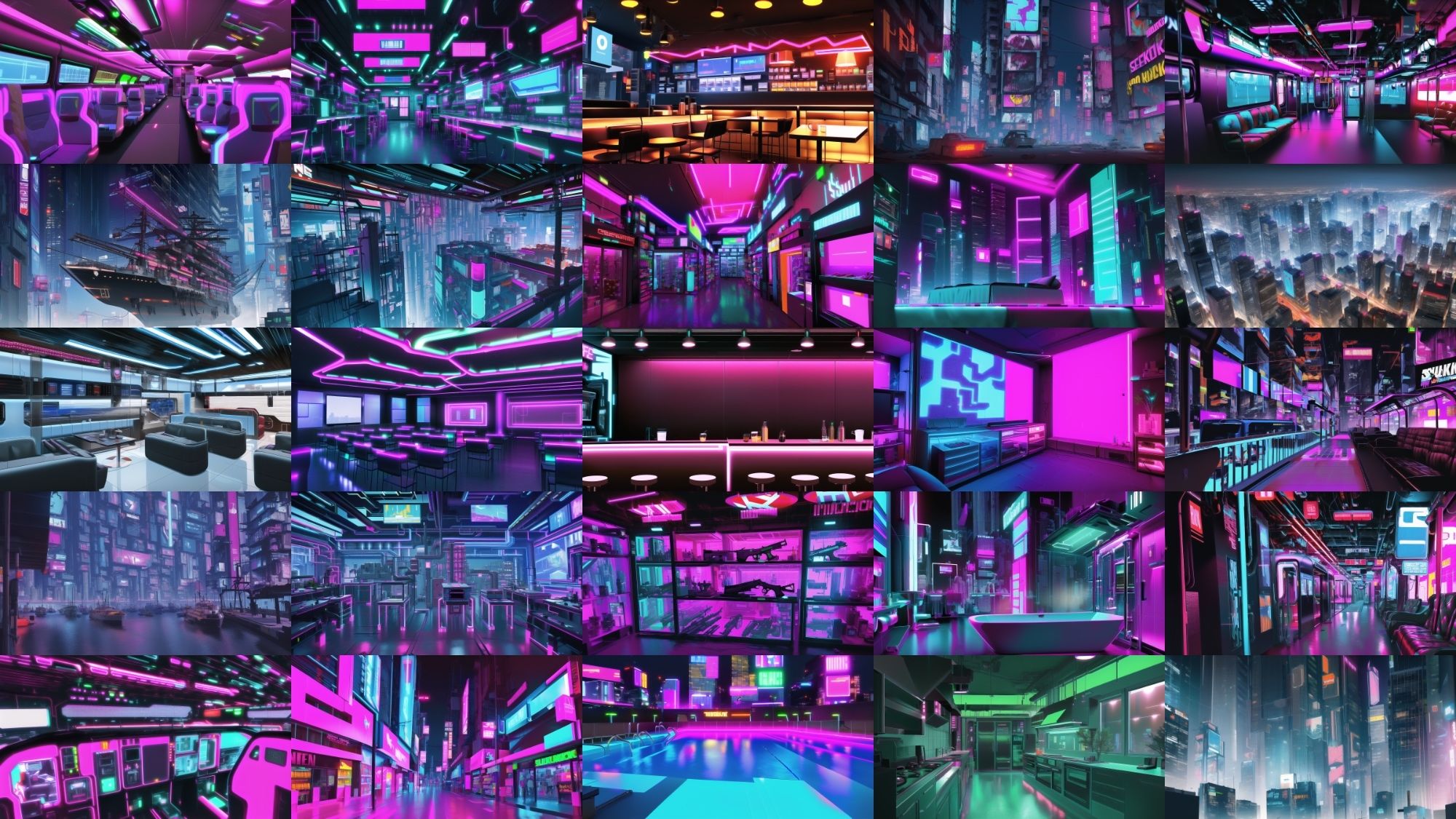 サンプル画像3:【アニメ調のサイバーパンク背景】著作権フリーの高解像度画像（100枚）(Game Material Store) [d_265879]