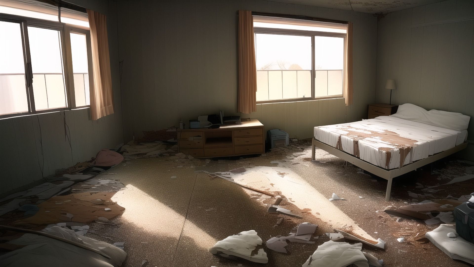 サンプル画像6:【アニメ調の廃墟系背景】著作権フリーの高解像度画像（100枚）(Game Material Store) [d_265880]