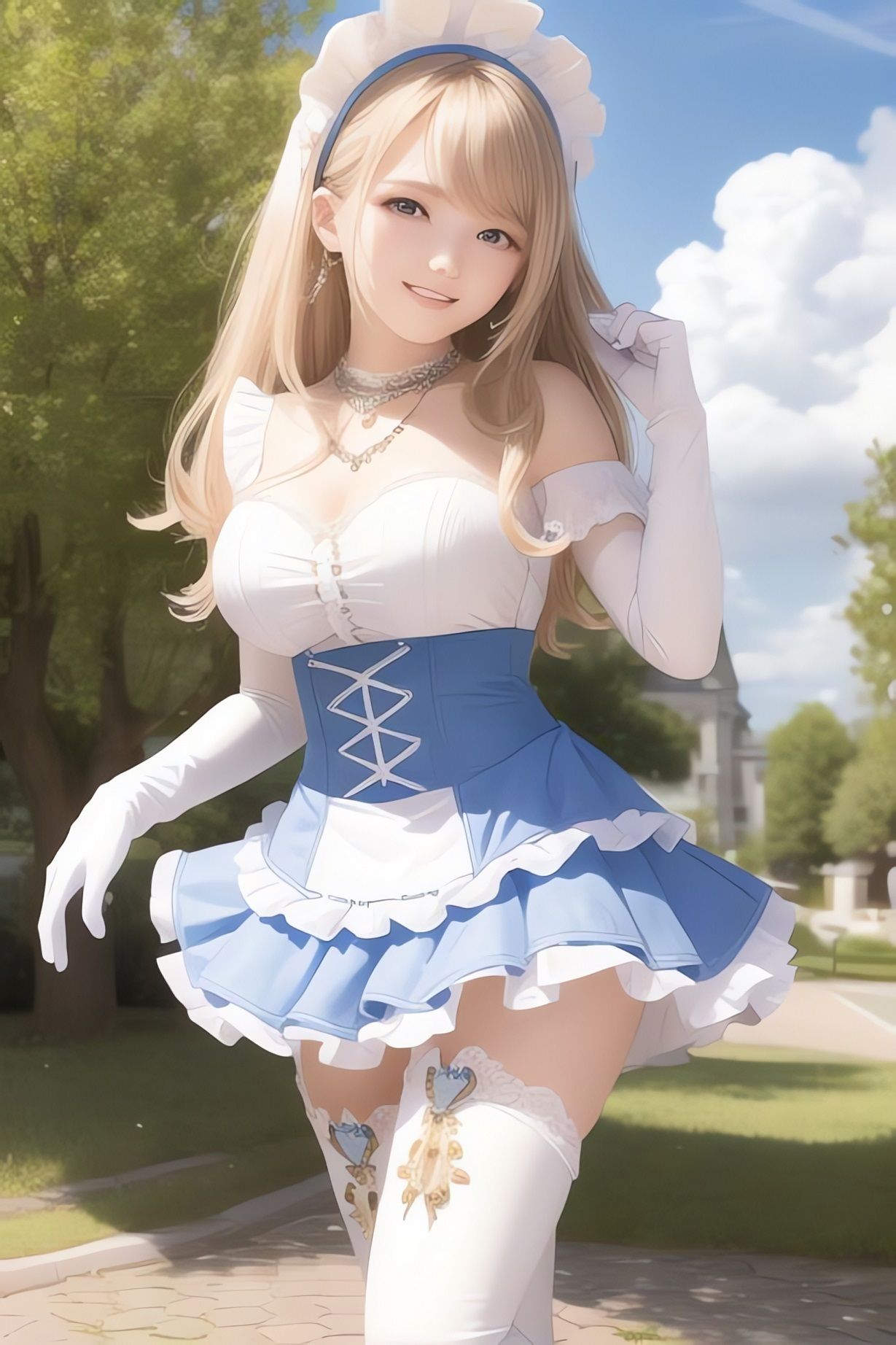 サンプル画像1:非実在美少女メイドAIイラスト集※リアル(AIイラスト冒険者) [d_266139]