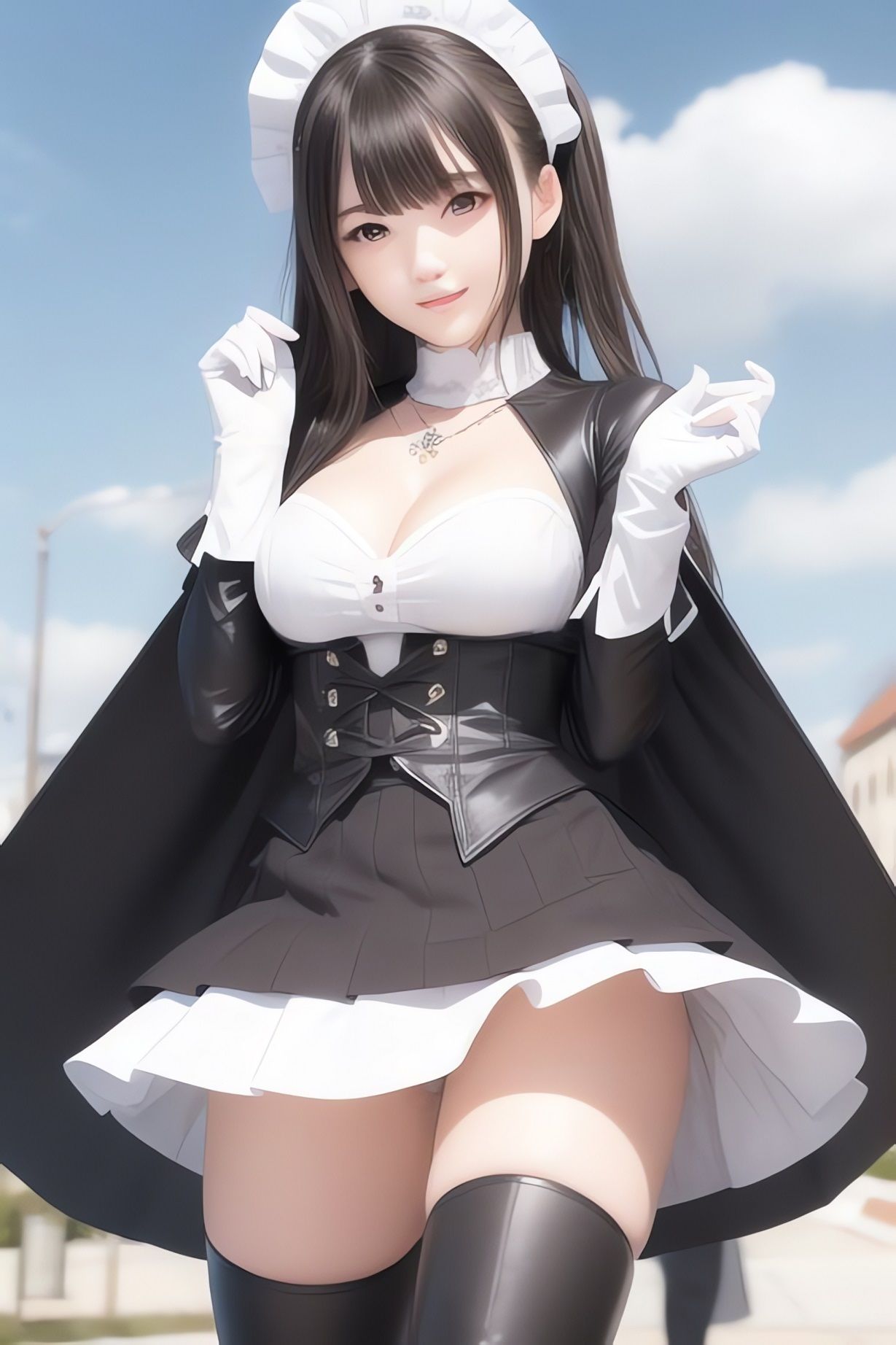 サンプル画像2:非実在美少女メイドAIイラスト集※リアル(AIイラスト冒険者) [d_266139]